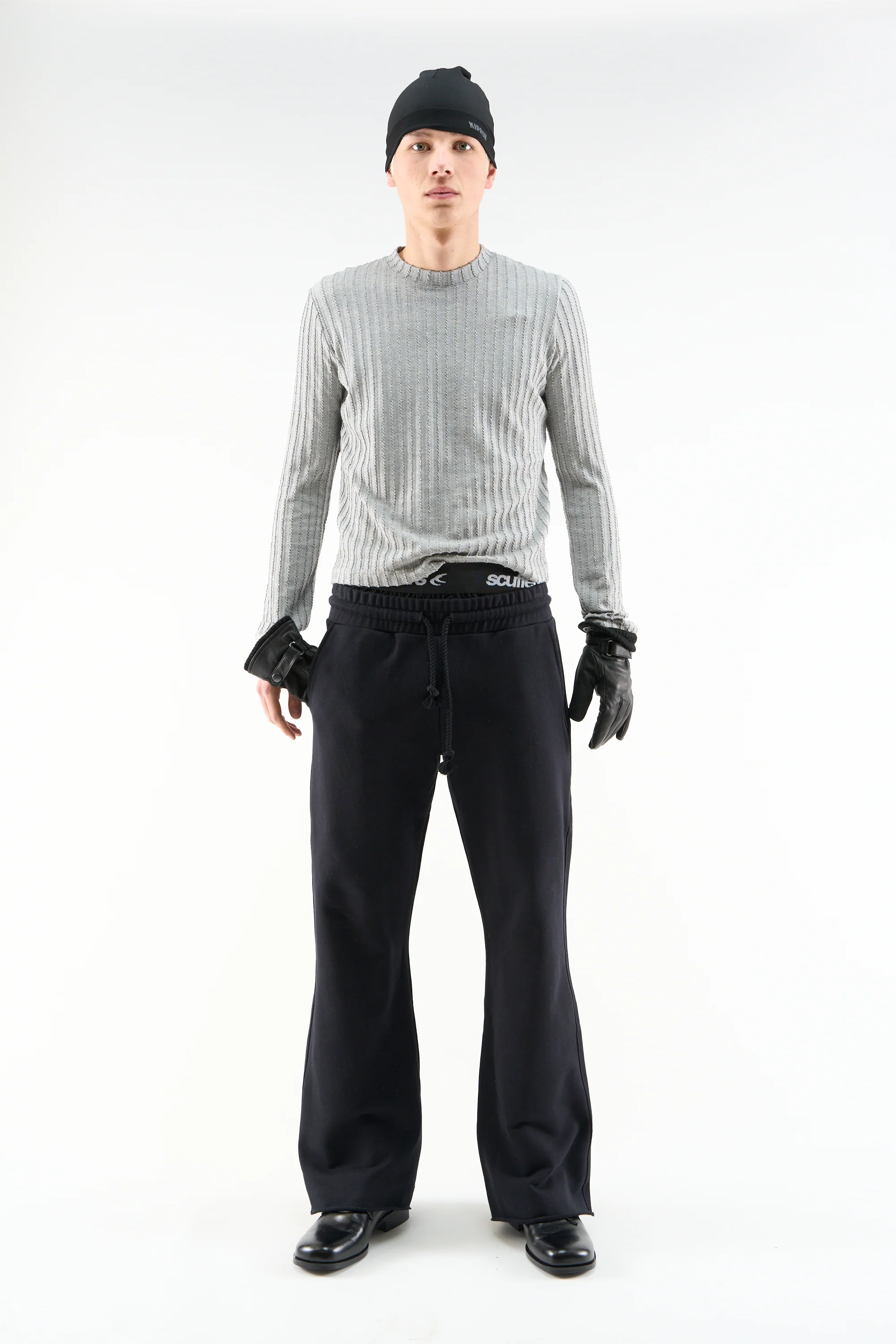 Flared Black Sweatpants - Image 2