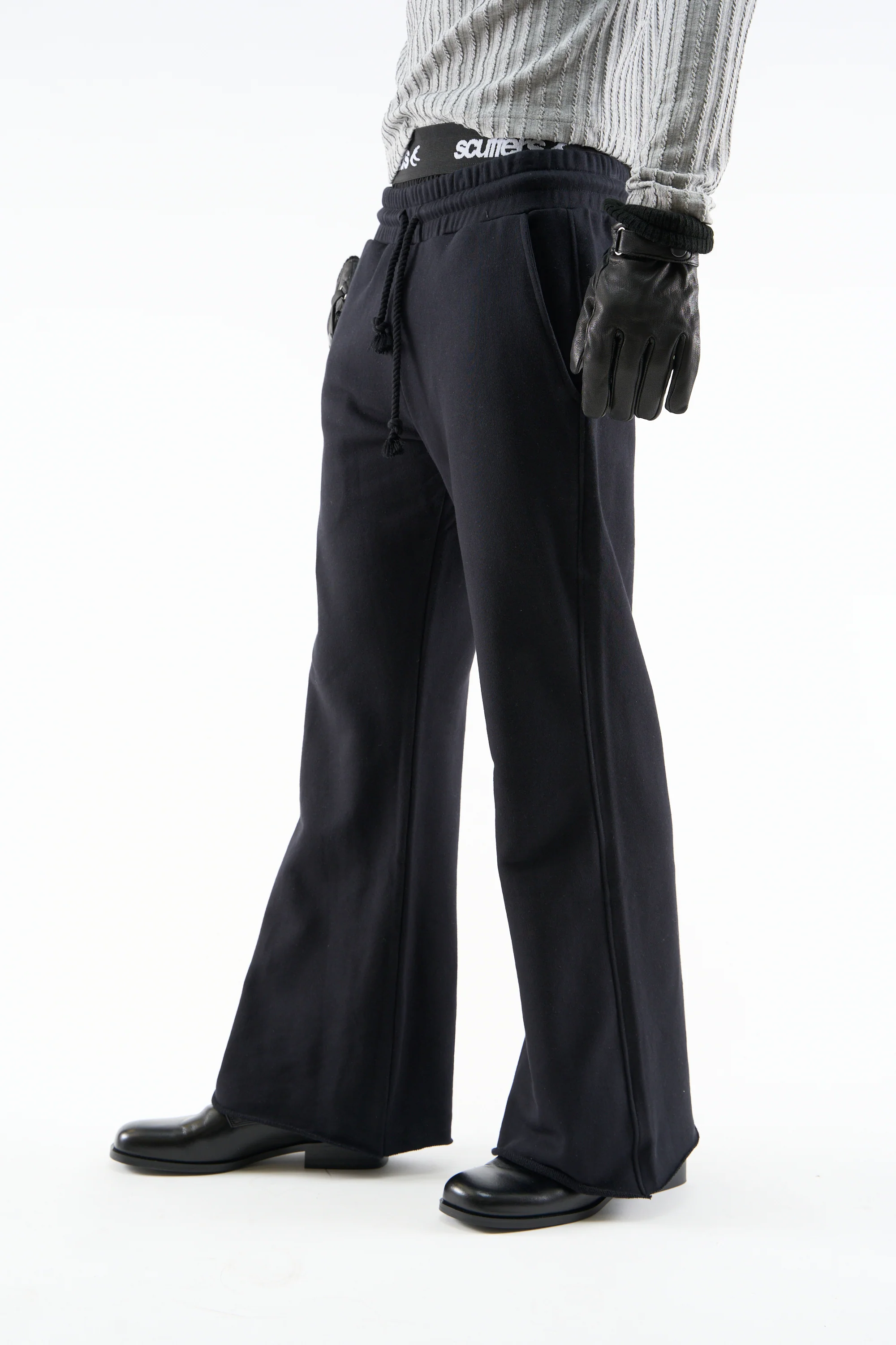 Flared Black Sweatpants - Image 3