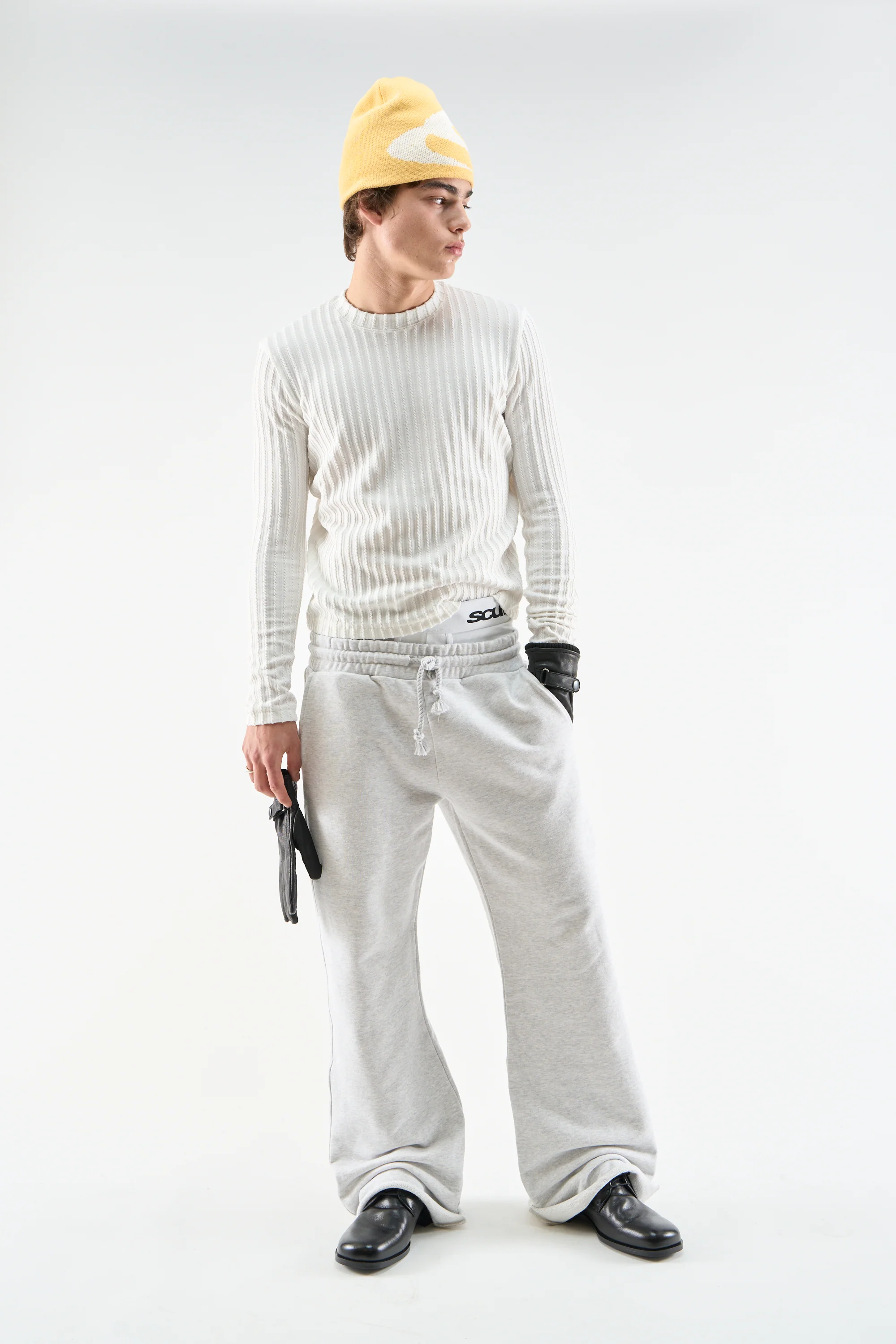 Flared Light Grey Sweatpants - Image 2