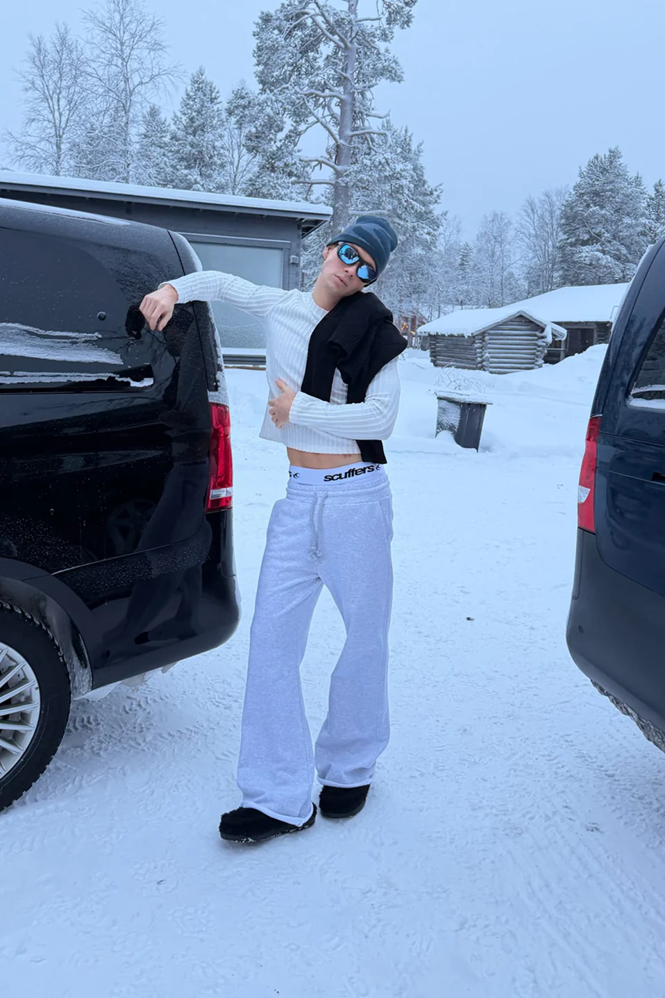 Flared Light Grey Sweatpants - Image 6