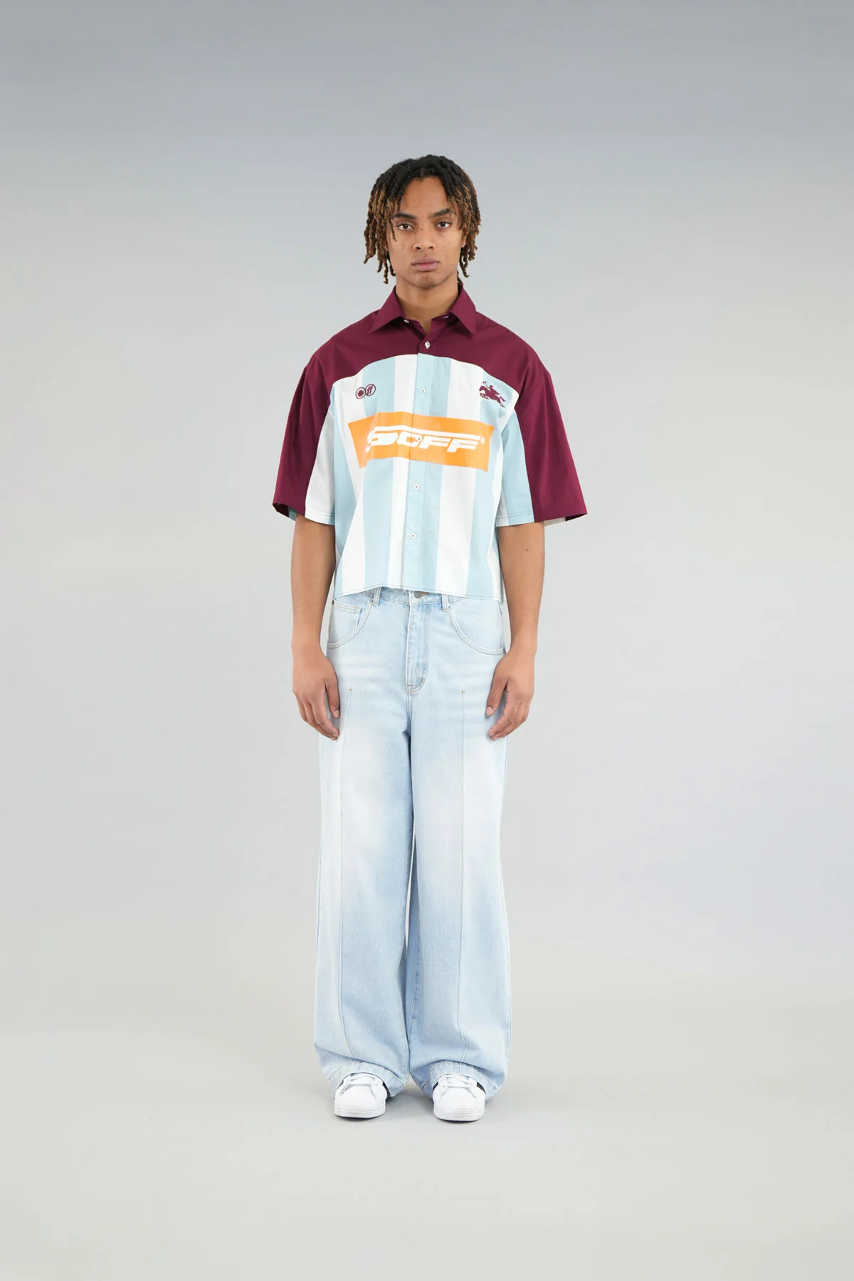 Forza Burgundy & Blue Shirt - Image 2