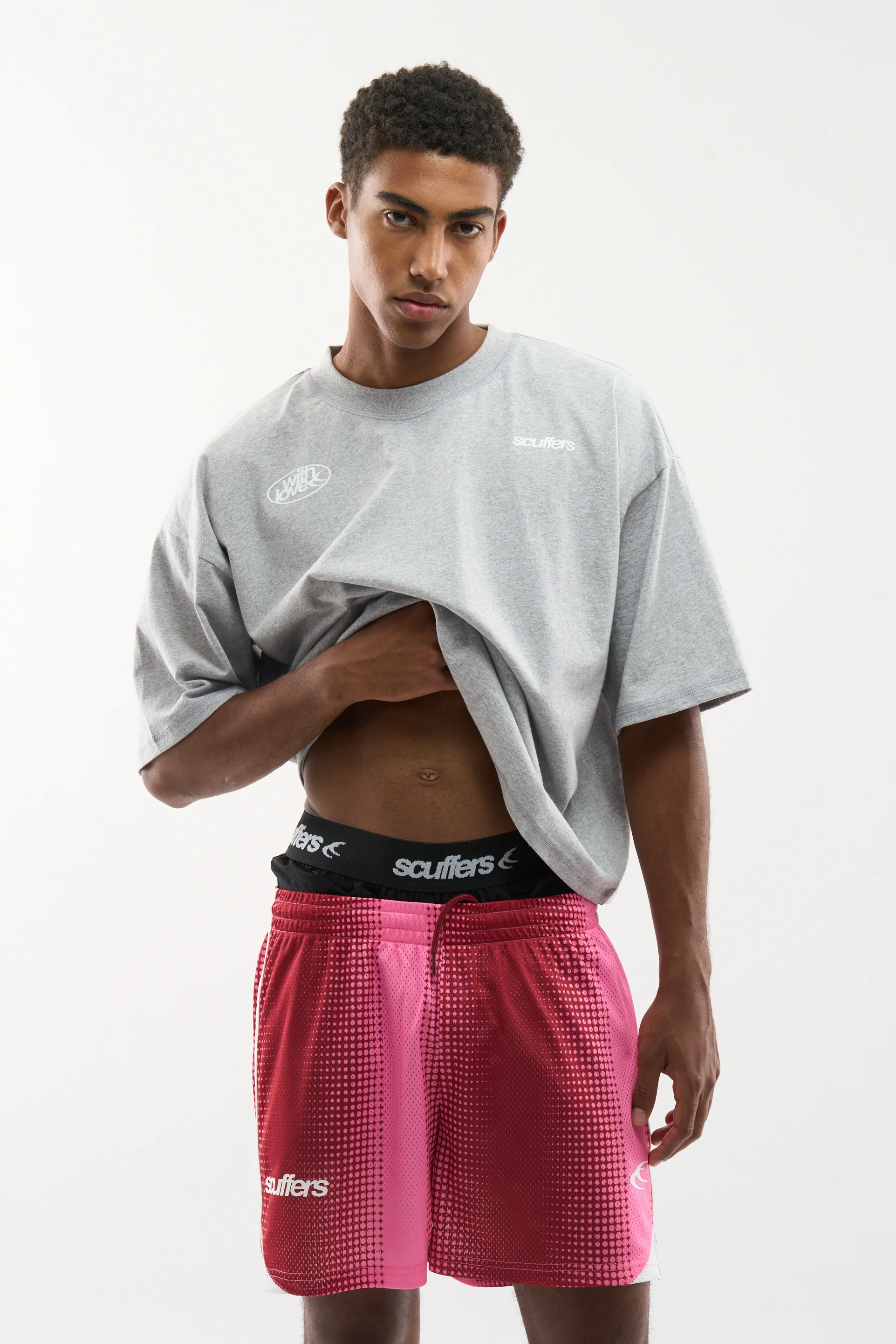 Frequency Red & Pink Shorts - Image 2