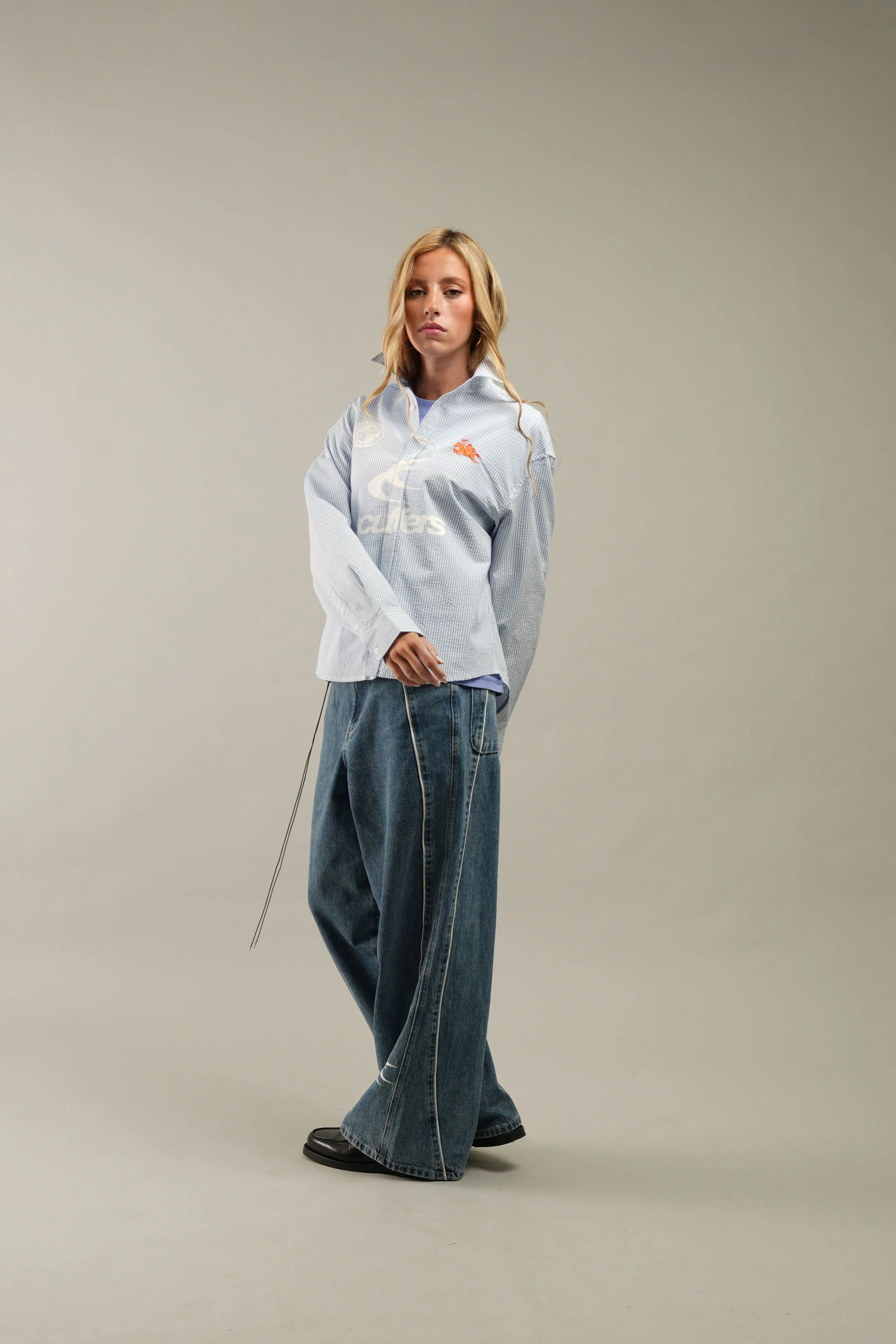 Germain Blue Striped Shirt - Image 6