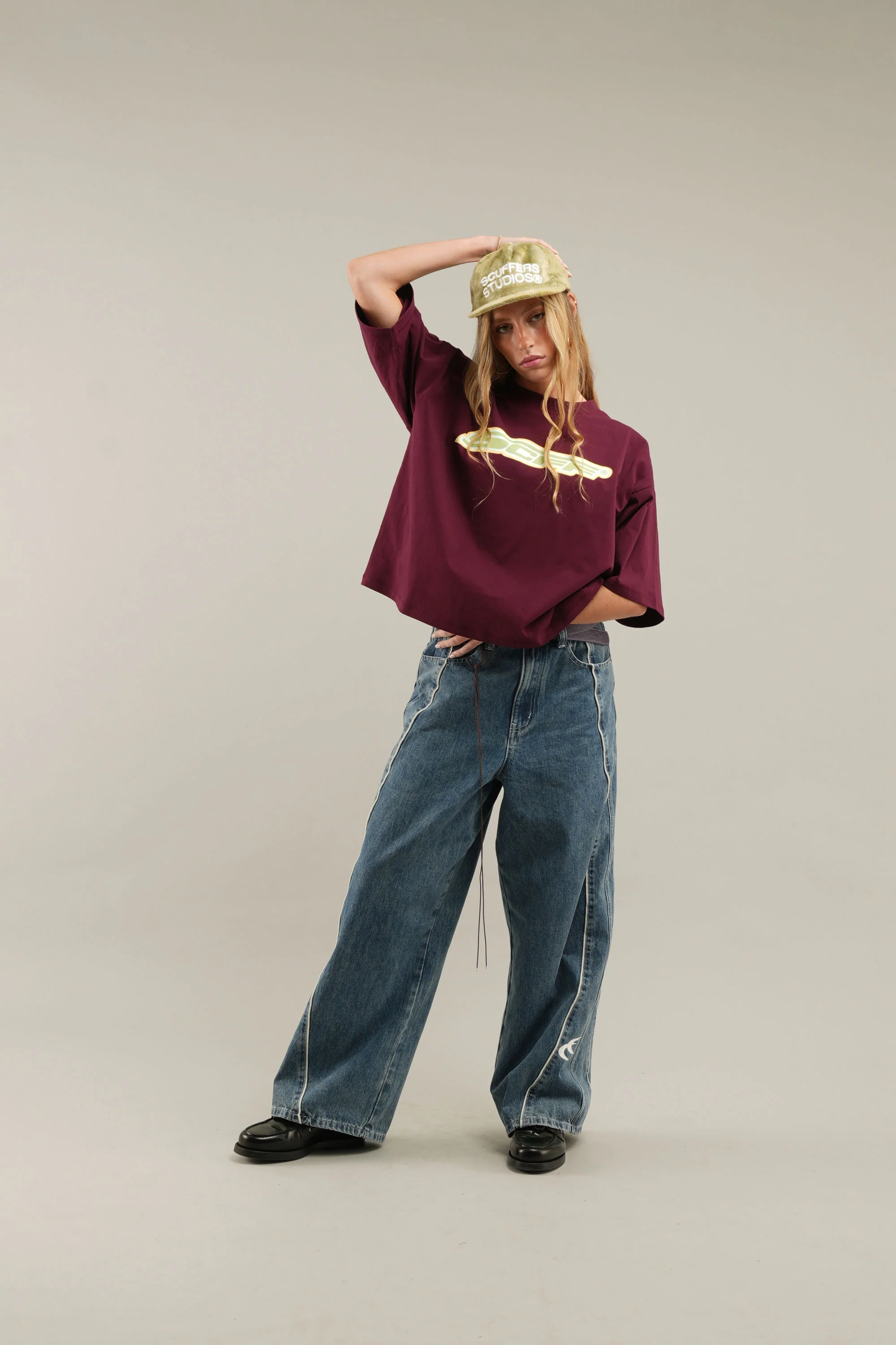 Glow Burgundy T-Shirt - Image 4
