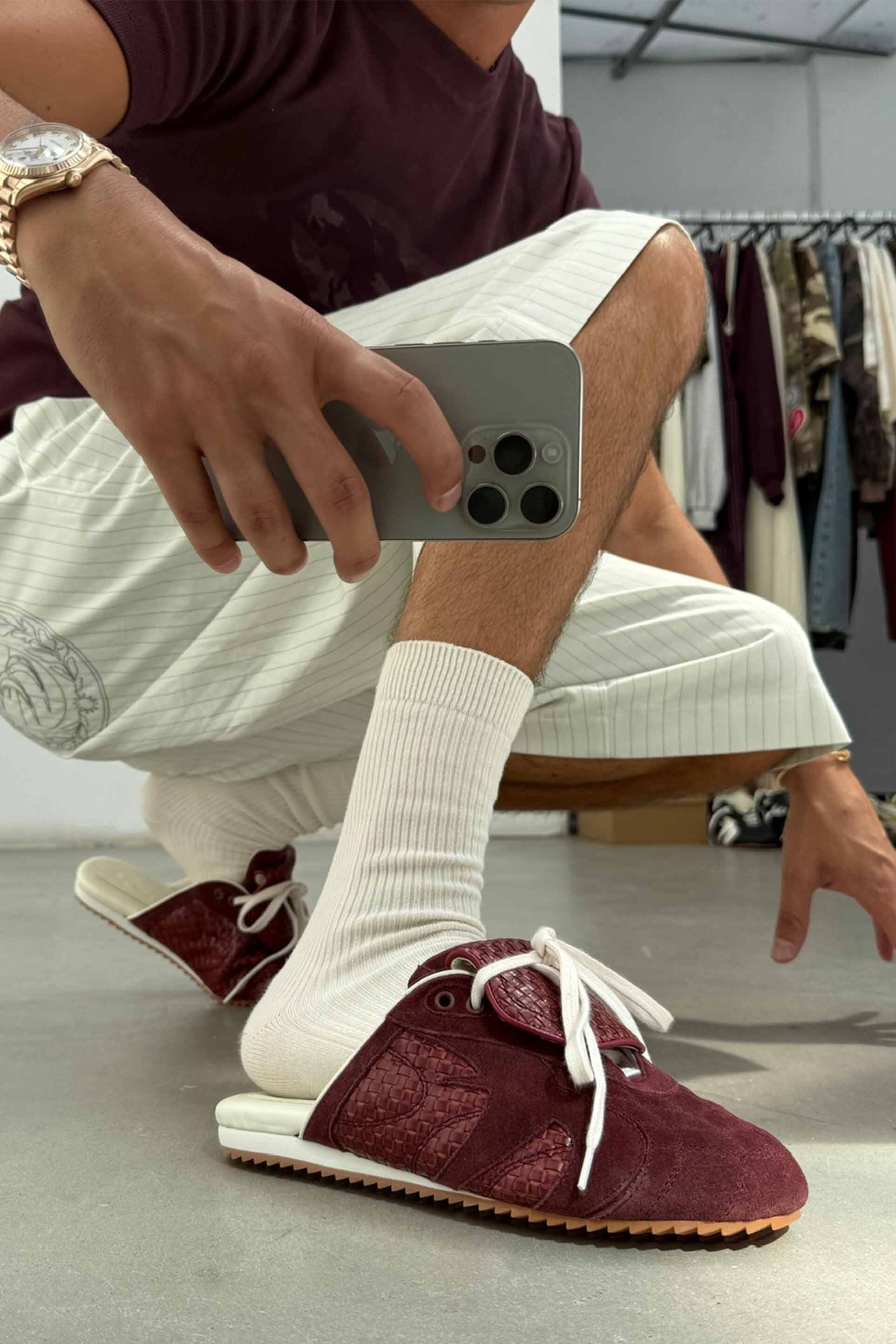 Iconic Mule Red Wine Sneaker - Image 10