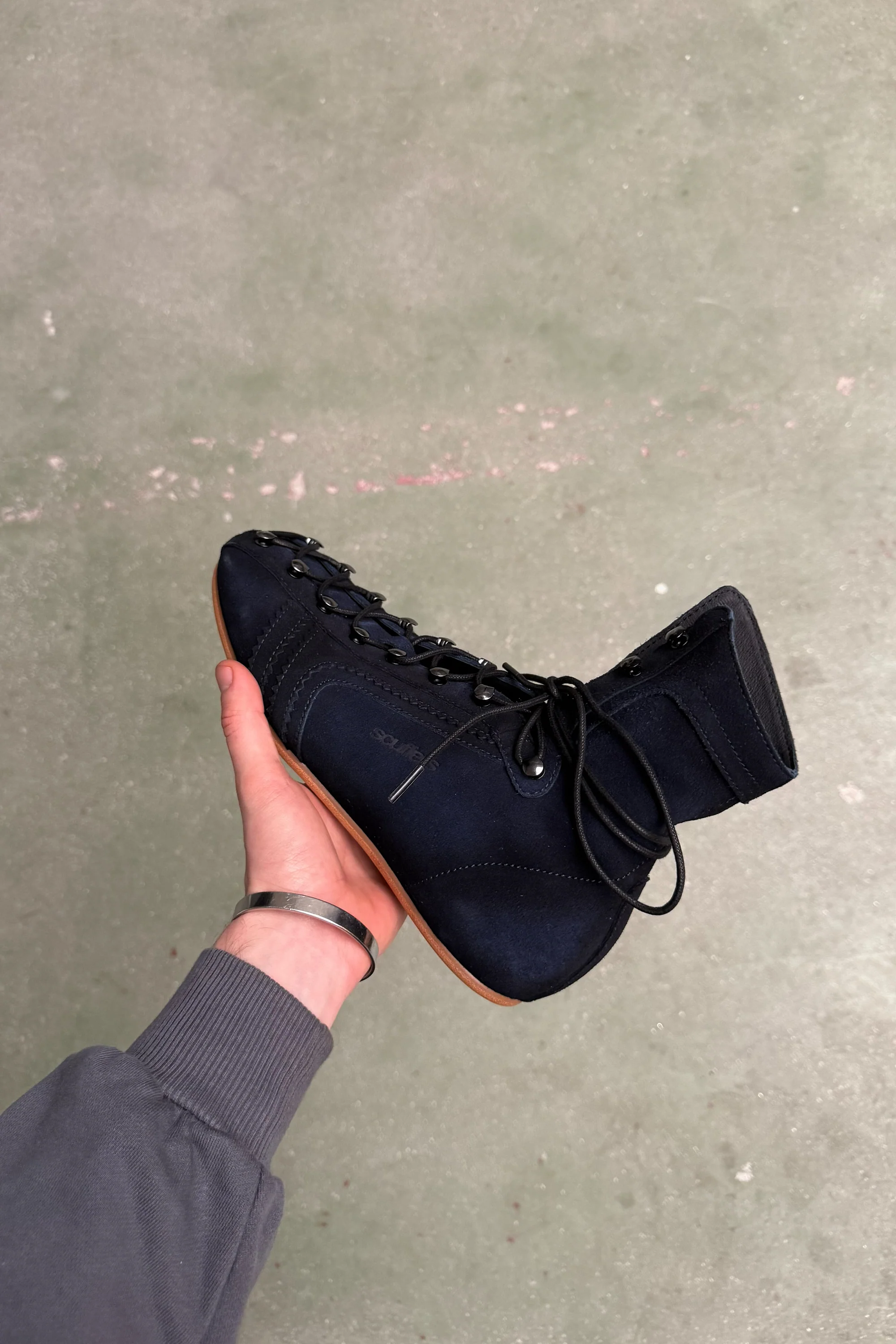 Iconic Navy Suede Boots - Image 11