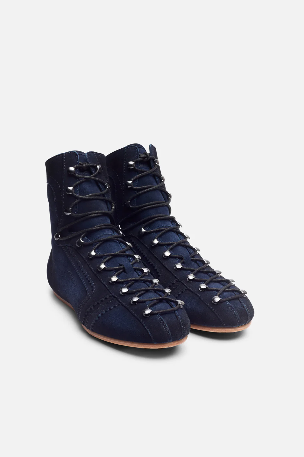 Iconic Navy Suede Boots - Image 2