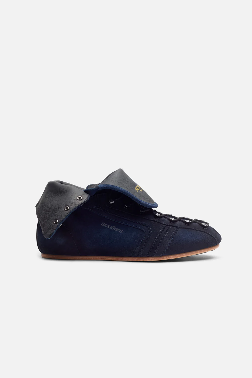 Iconic Navy Suede Boots - Image 6