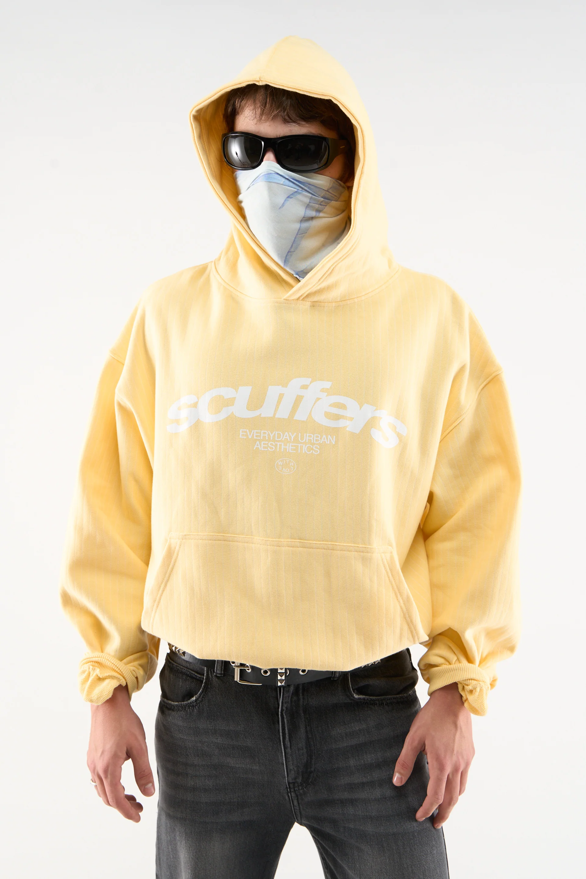 Iconic Yellow Pinstripe Hoodie - Image 3