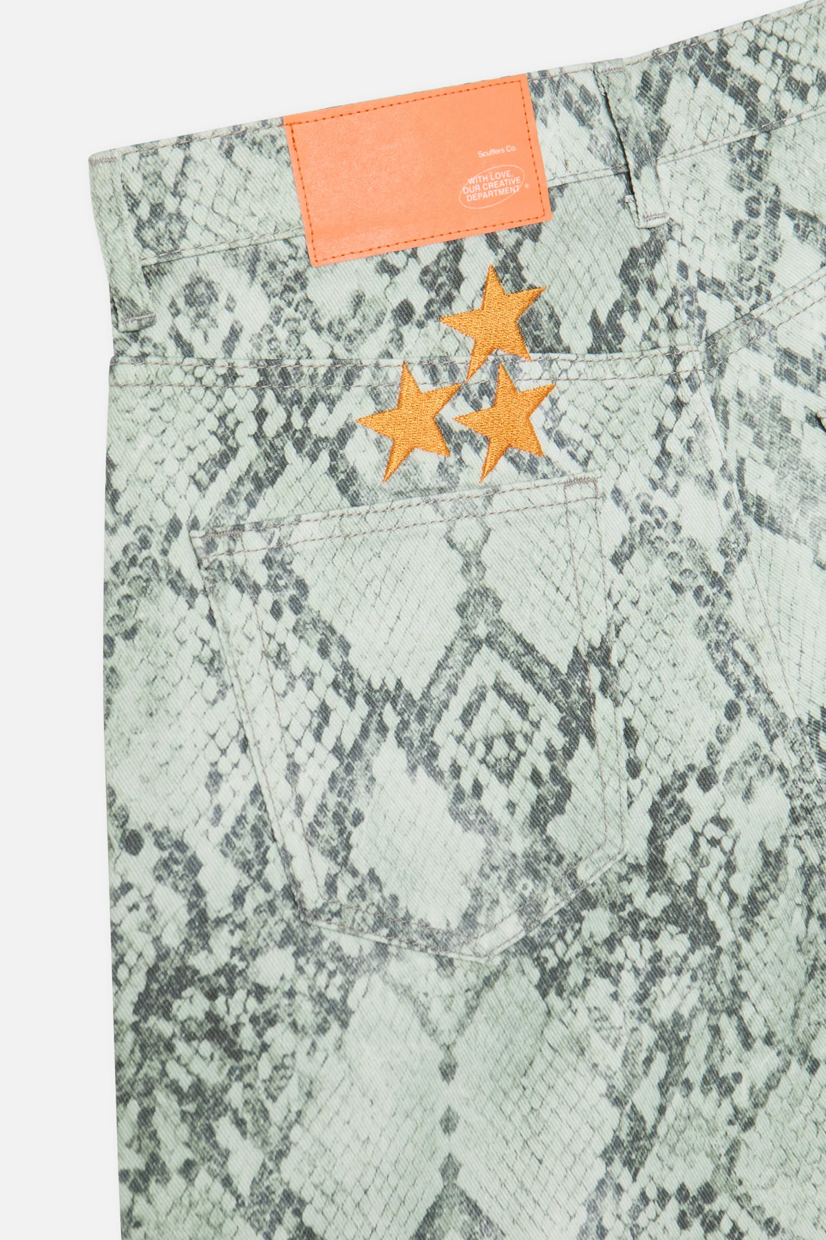 Jumbo Green Snakeprint Shorts - Image 7