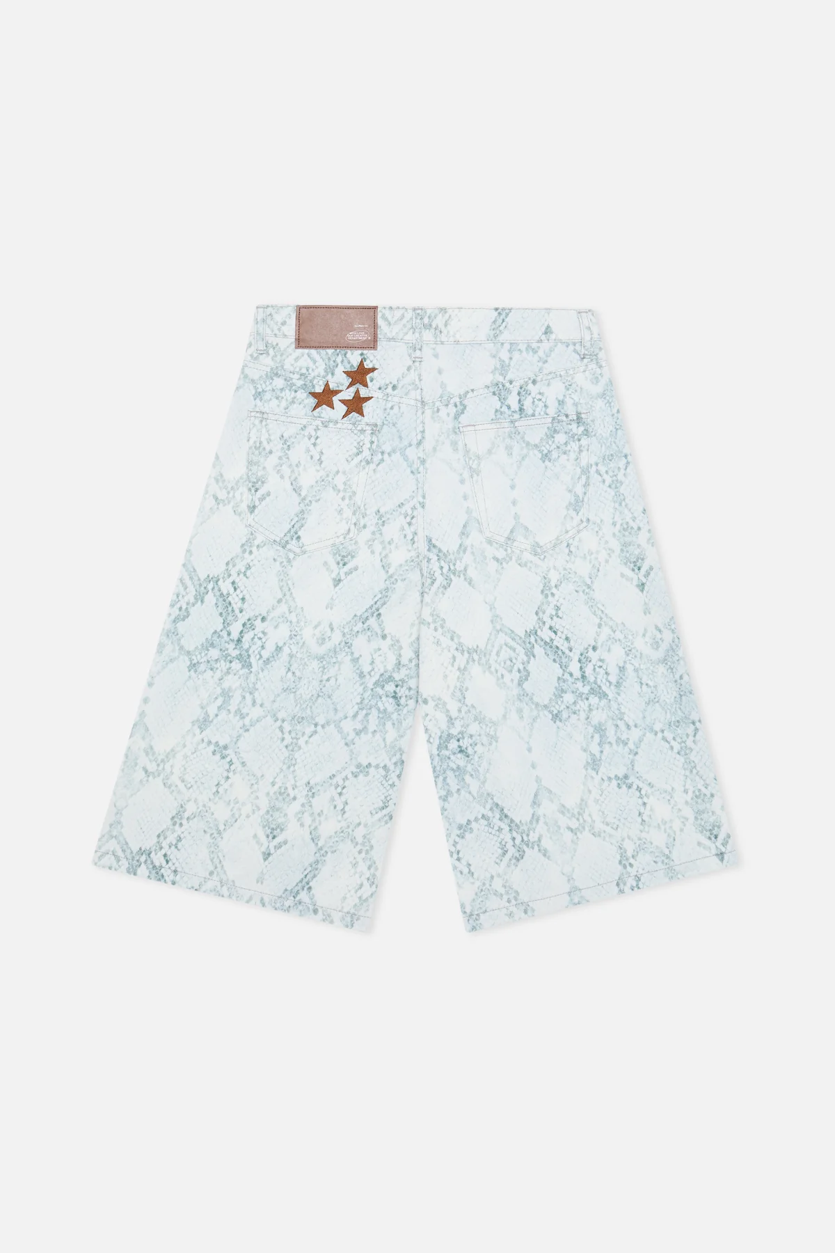 Jumbo Light Blue Snakeprint Shorts - Image 3