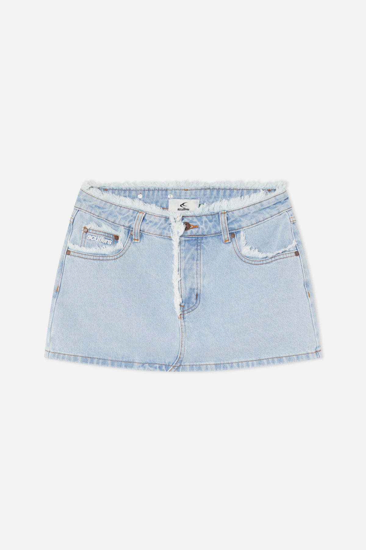 Label Light Blue Denim Skirt - Image 3