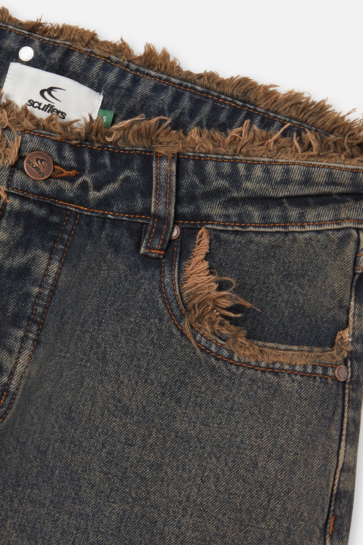 Label Brown Denim Skirt - Image 5