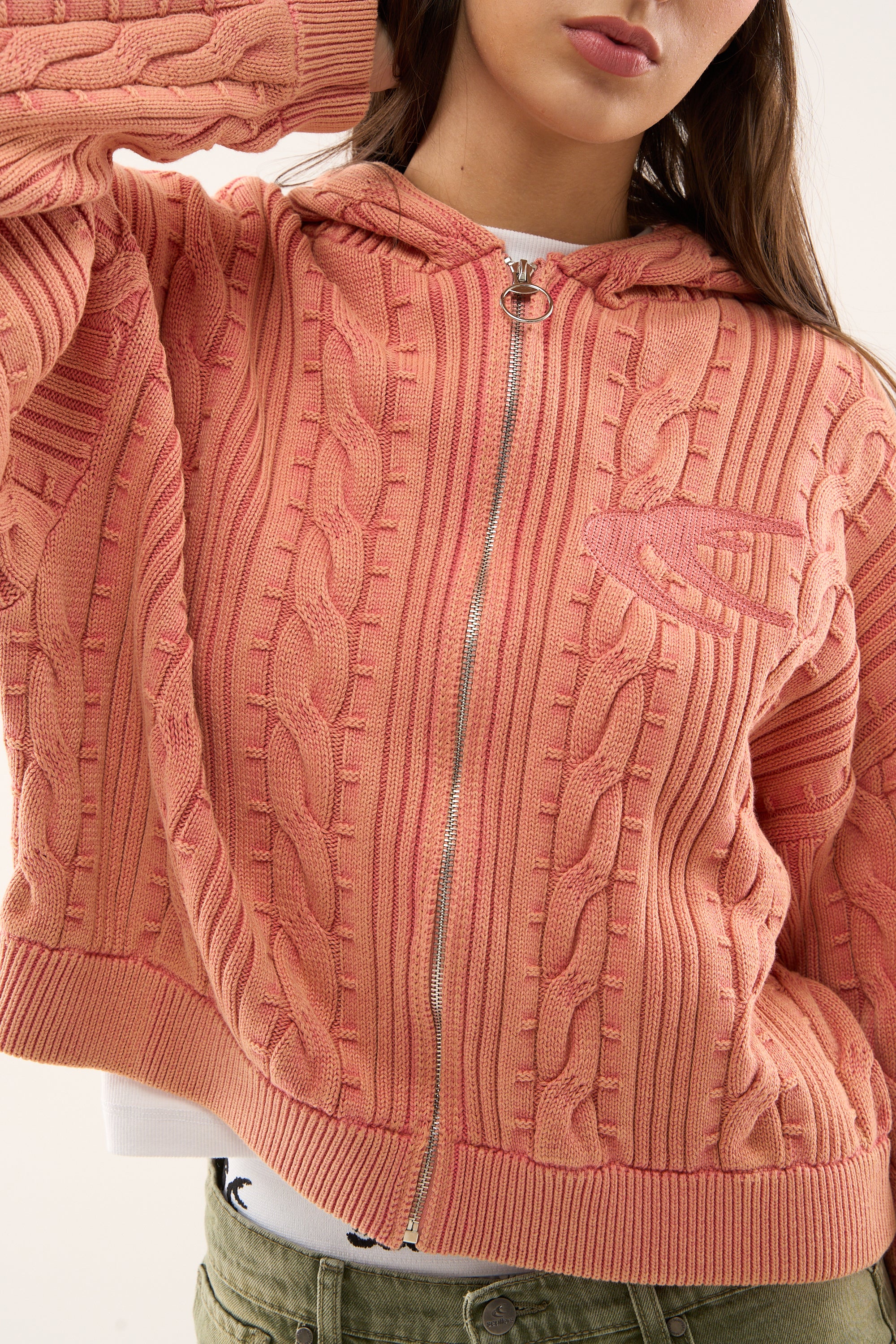 Latte Zipper Pink Knit - Image 2