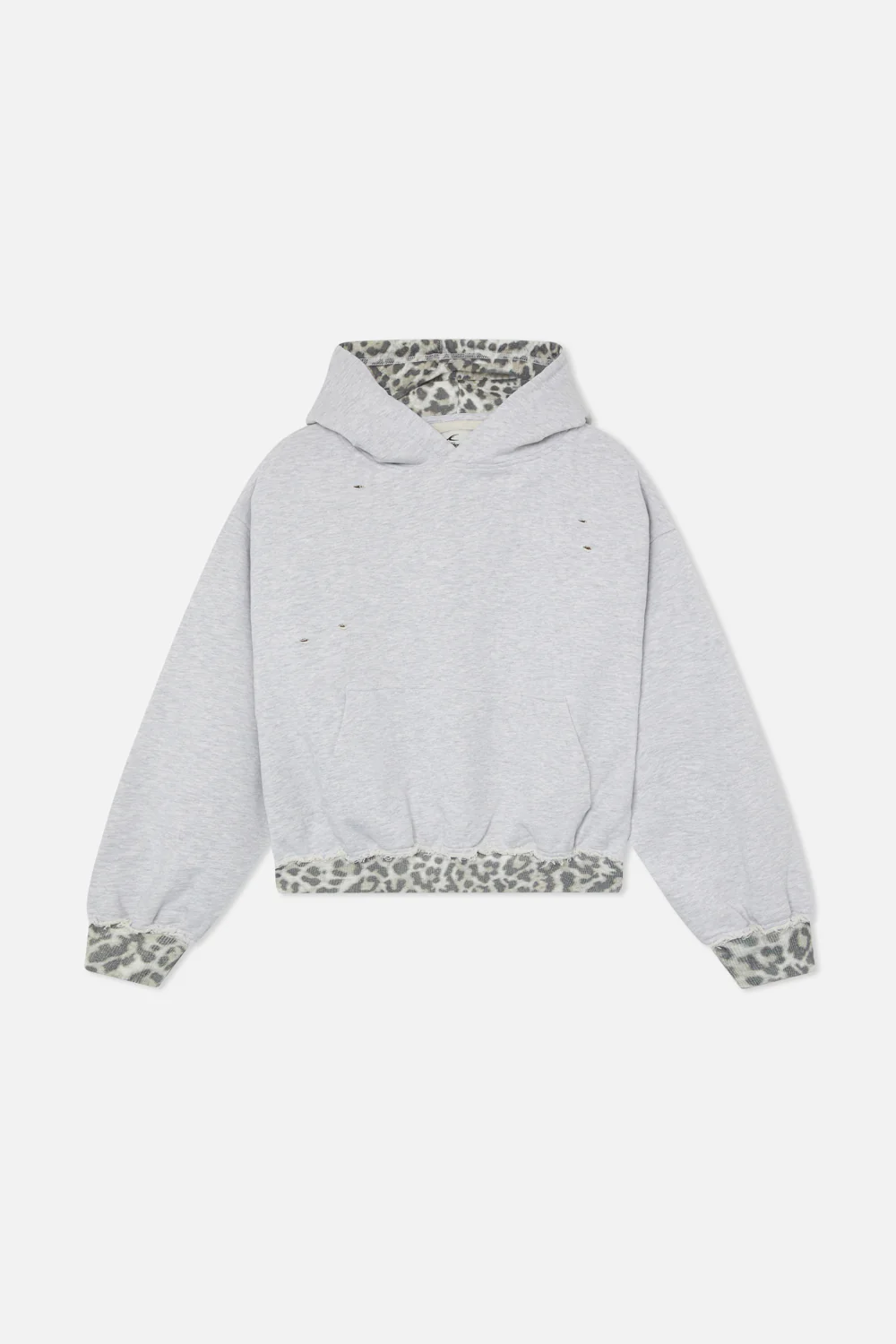 Leo Grey Melange Hoodie - Image 4