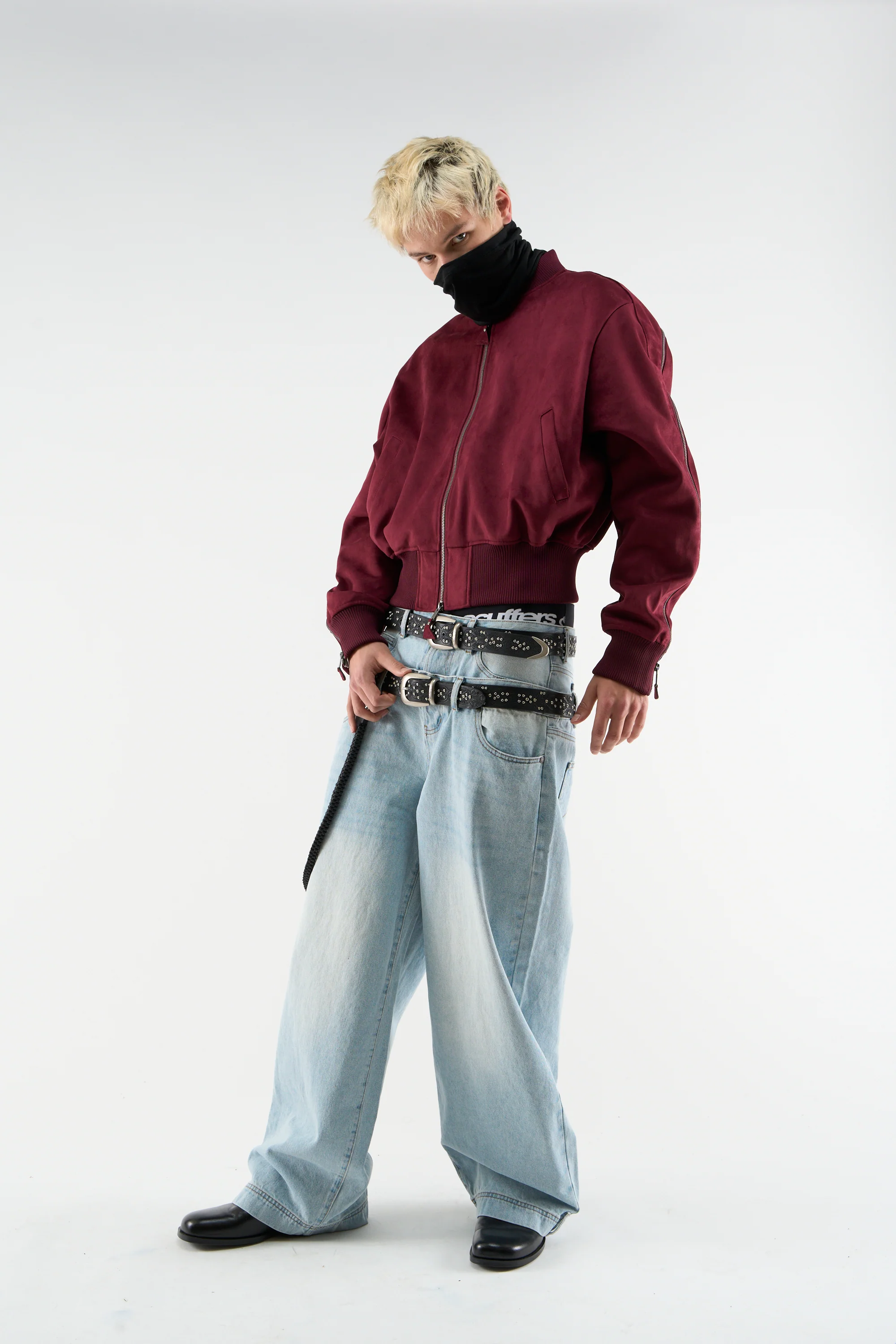 Lisbon Burgundy Bomber Jacket - Image 5