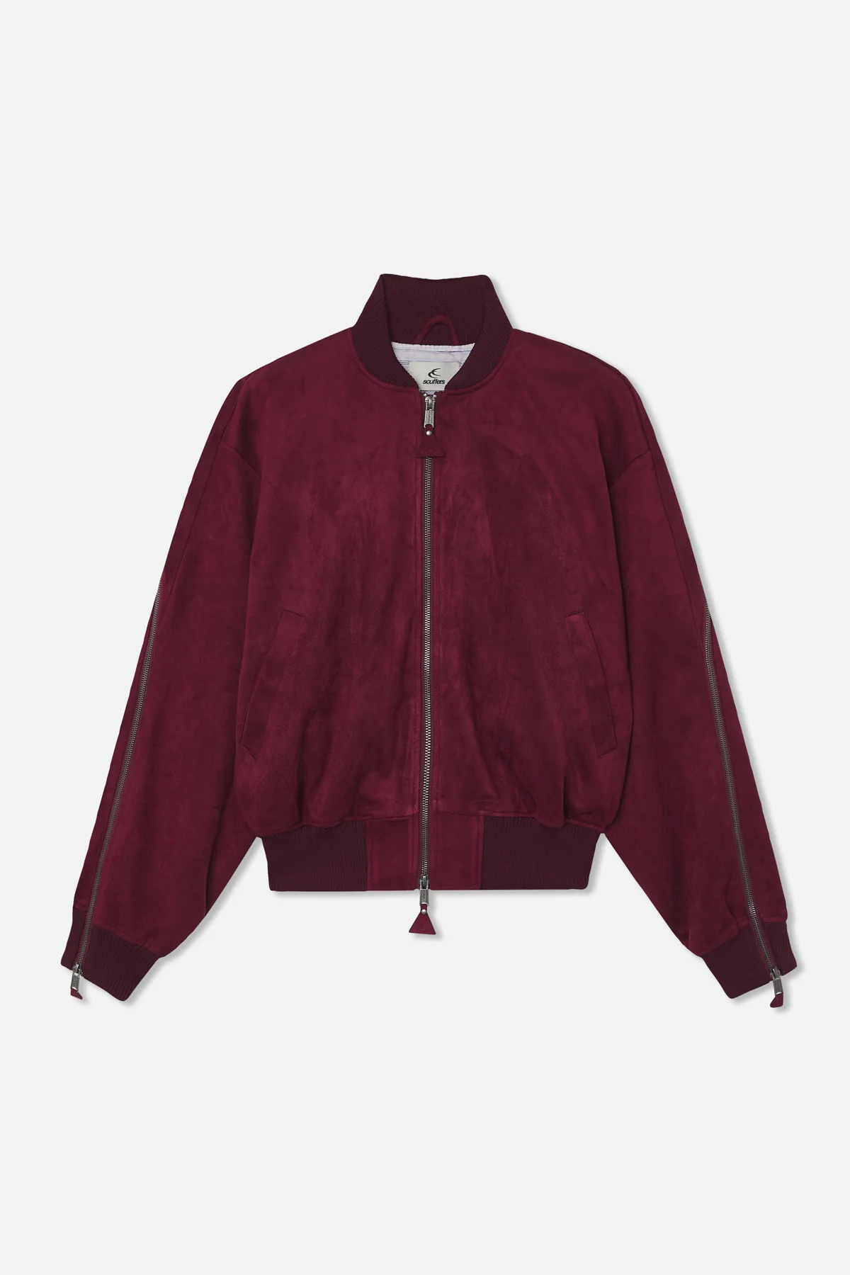 Lisbon Burgundy Bomber Jacket - Image 7