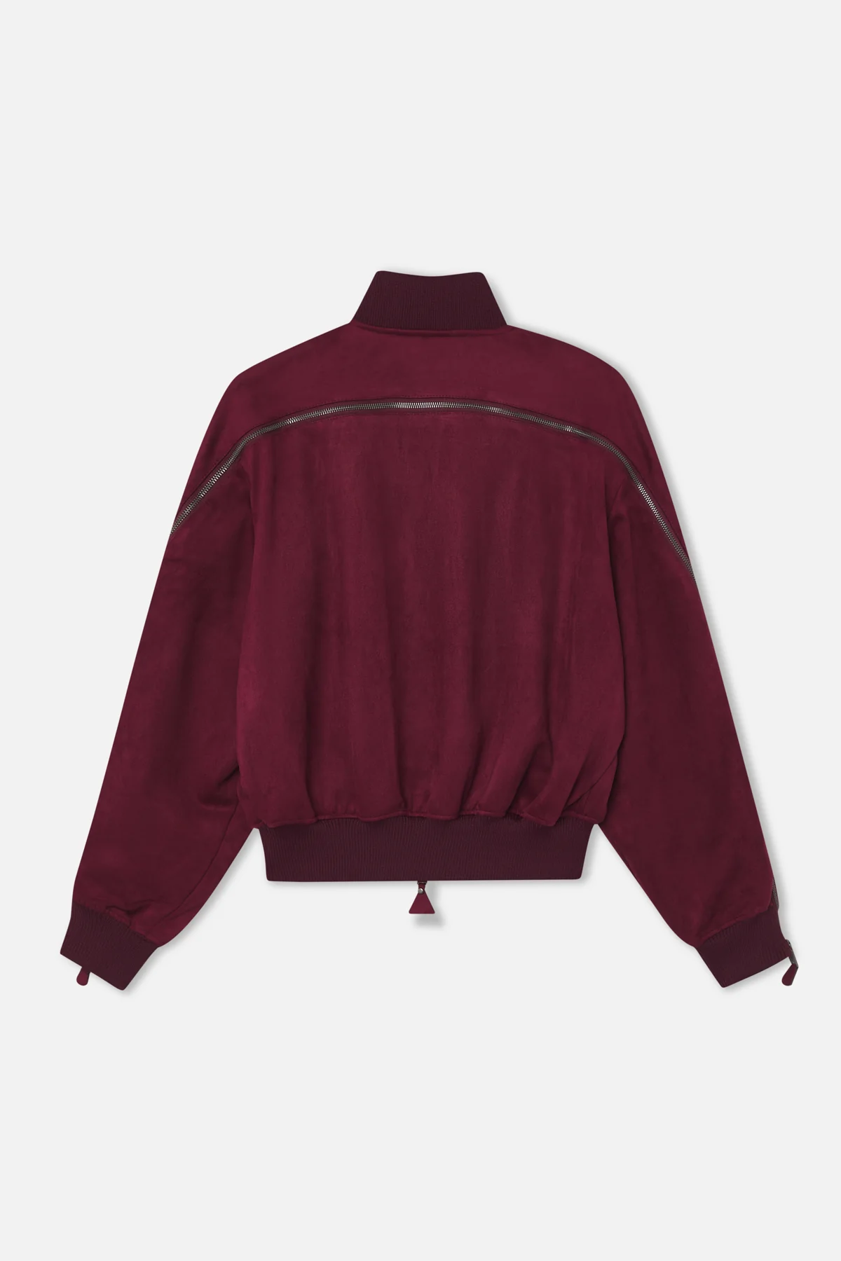 Lisbon Burgundy Bomber Jacket - Image 8
