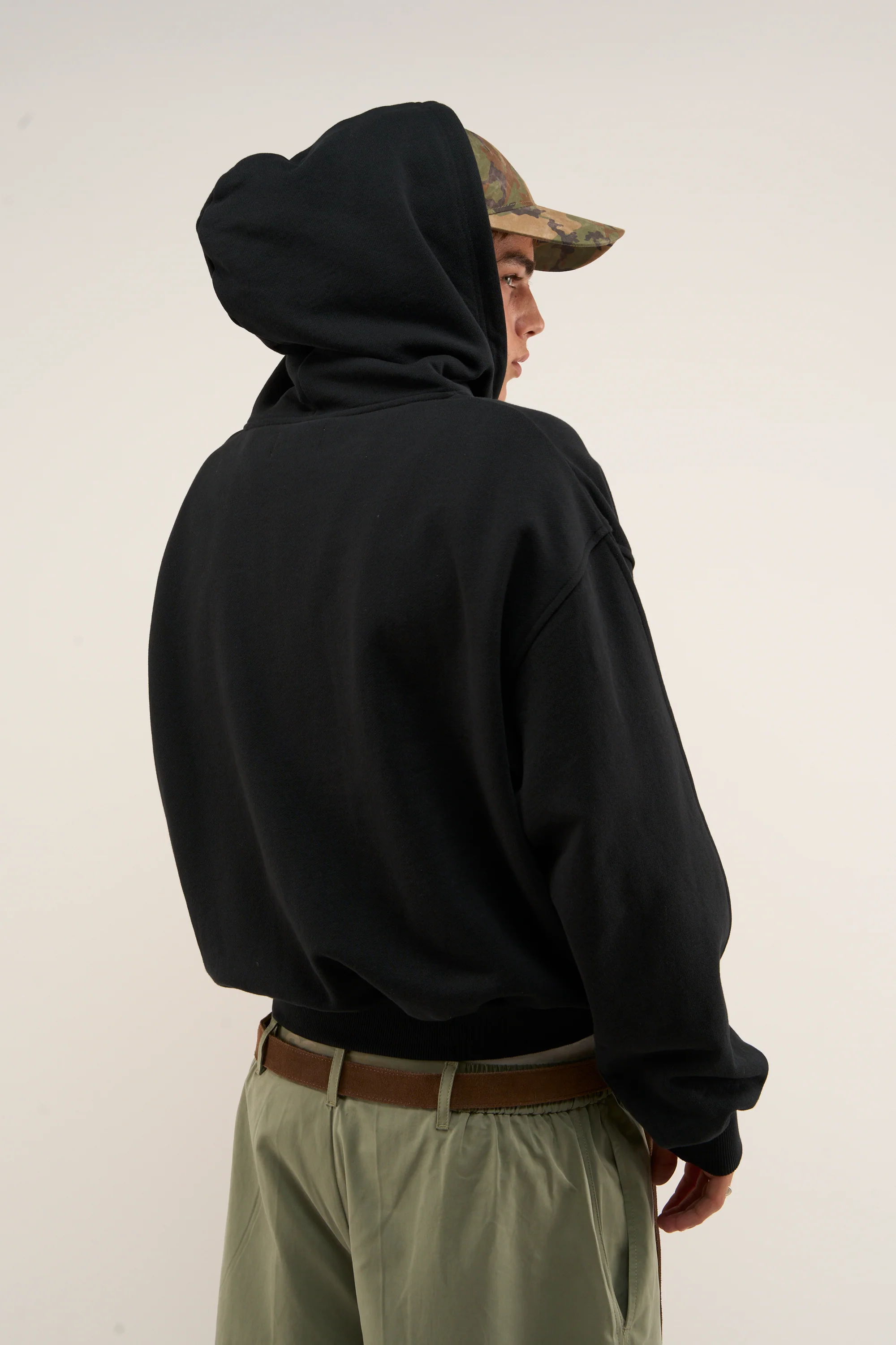 Logo Black Zipped Hoodie - Image 4