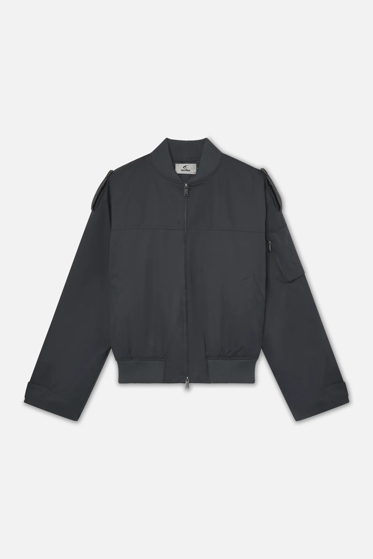 London Dark Grey Bomber Jacket - Image 7