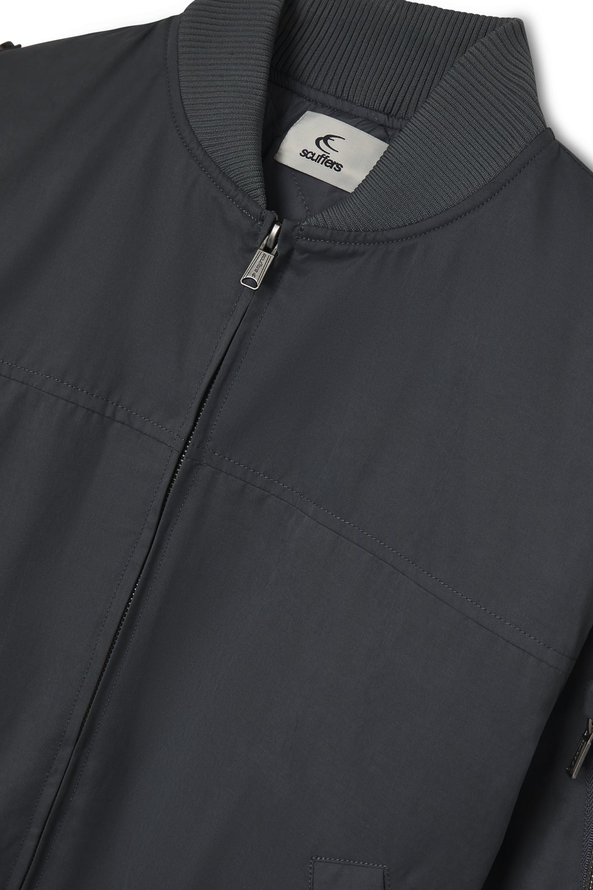 London Dark Grey Bomber Jacket - Image 9