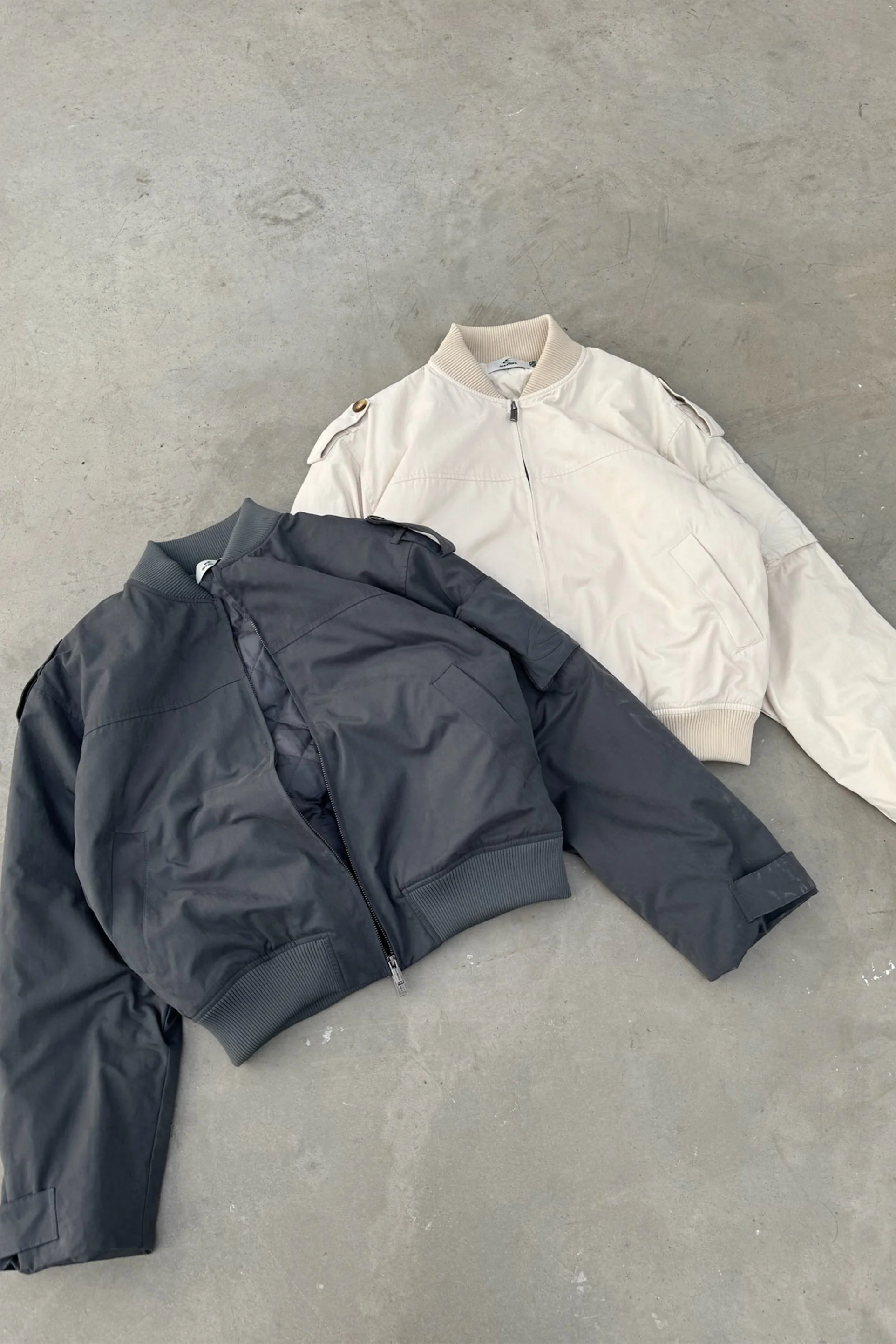London Dark Grey Bomber Jacket - Image 6