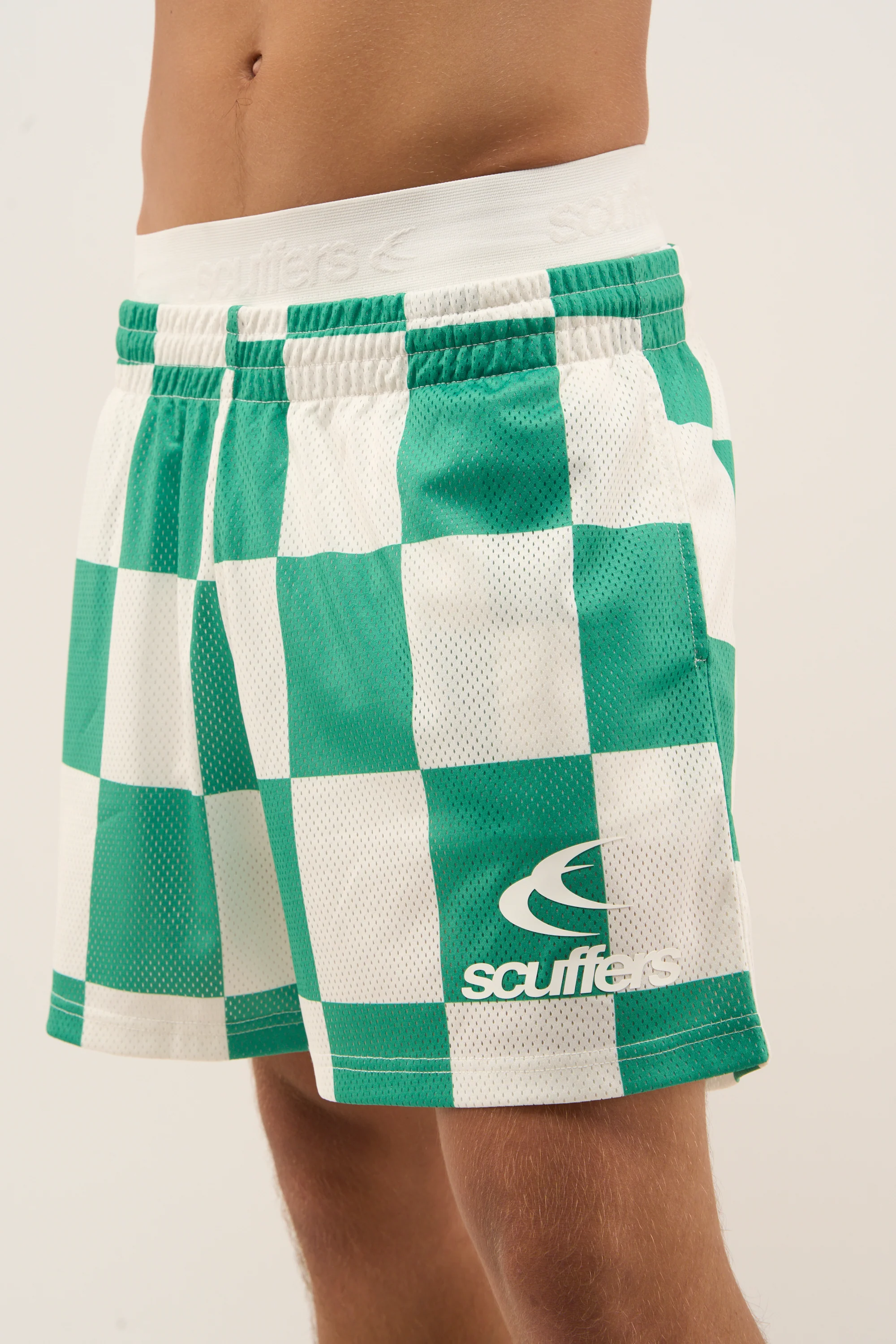 Madrid Checkered Football Shorts - Image 4