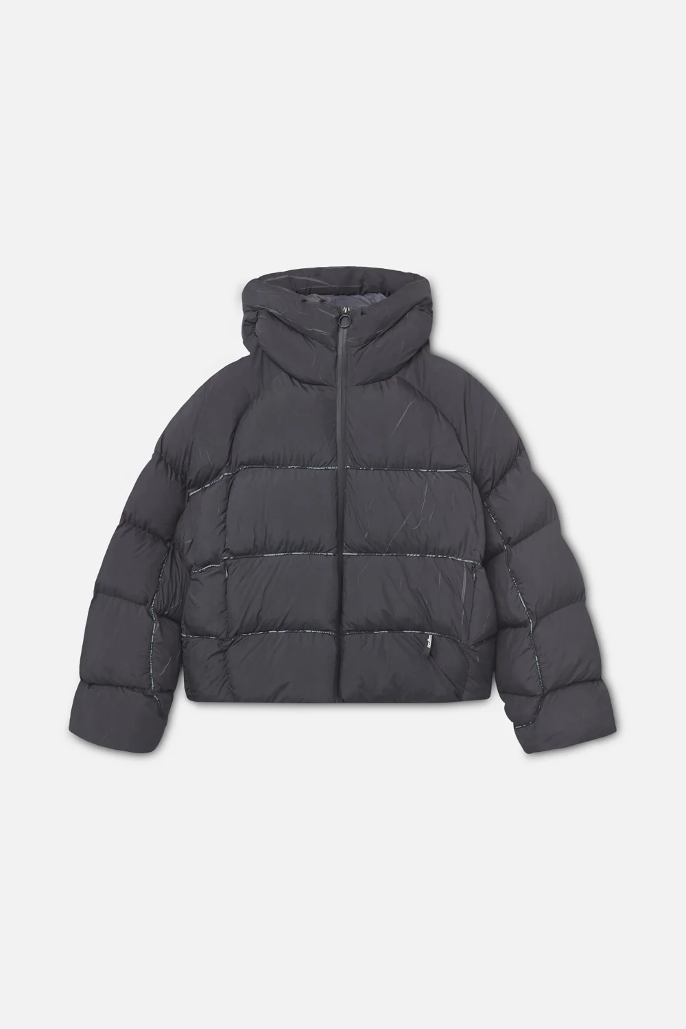 Marble Dark Grey Puffer Jacket - Image 9