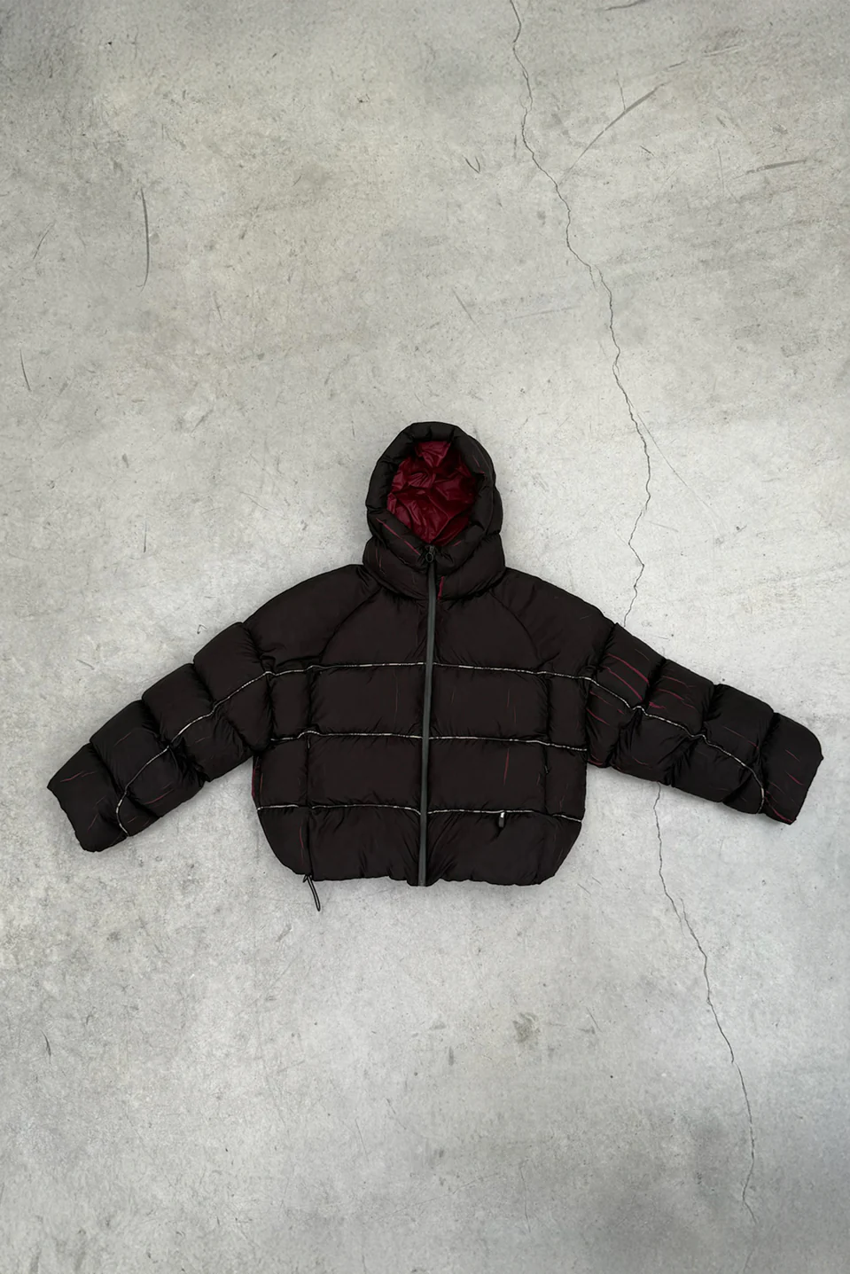 Marble Brown Puffer Jacket - Image 5