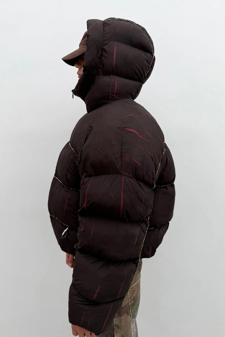Marble Brown Puffer Jacket - Image 6