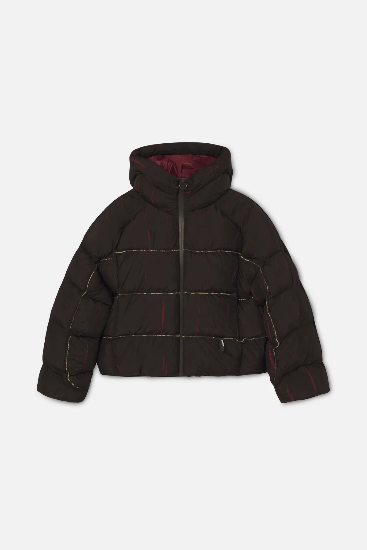 Marble Brown Puffer Jacket - Image 9