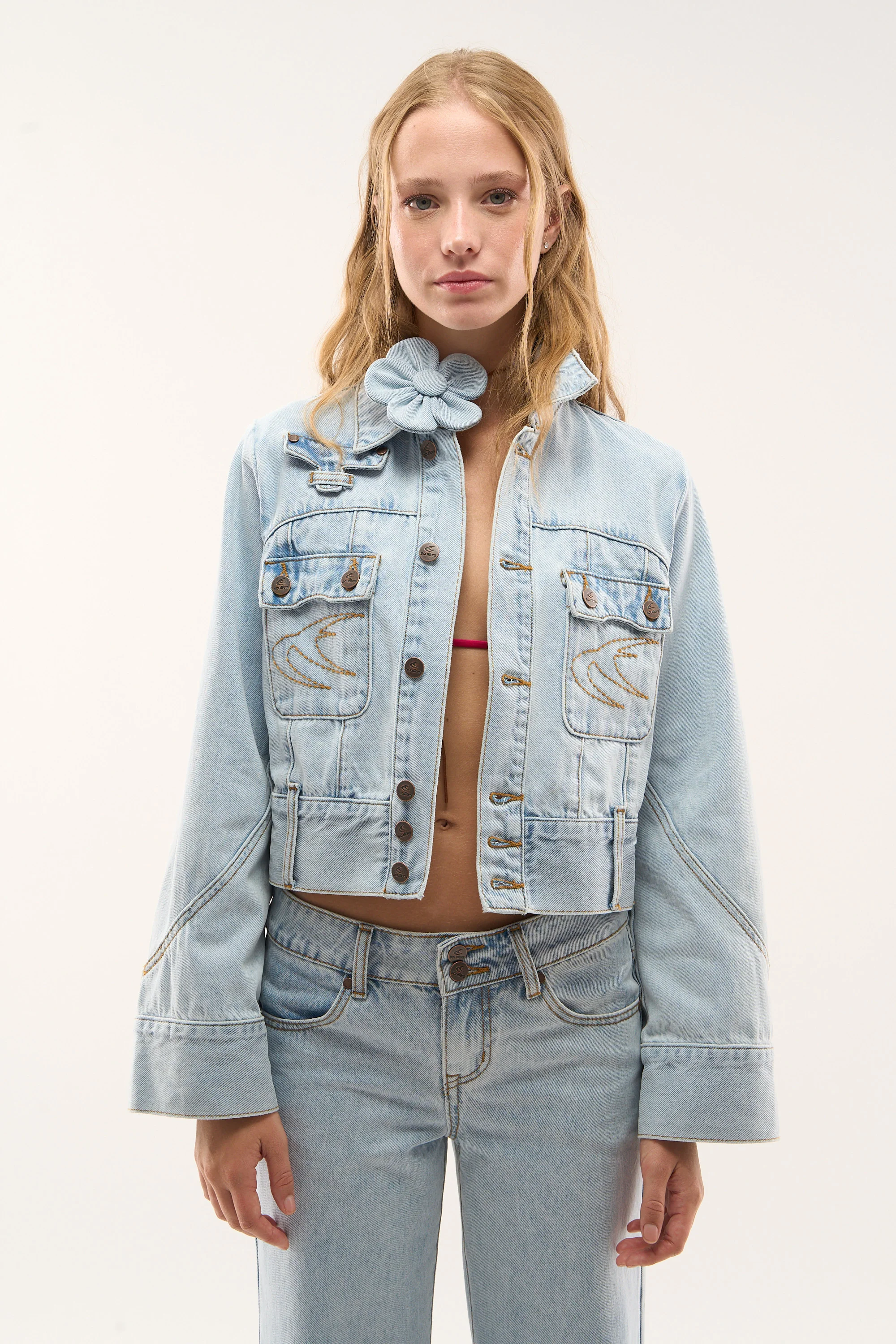 Marine Light Blue Denim Jacket - Image 3
