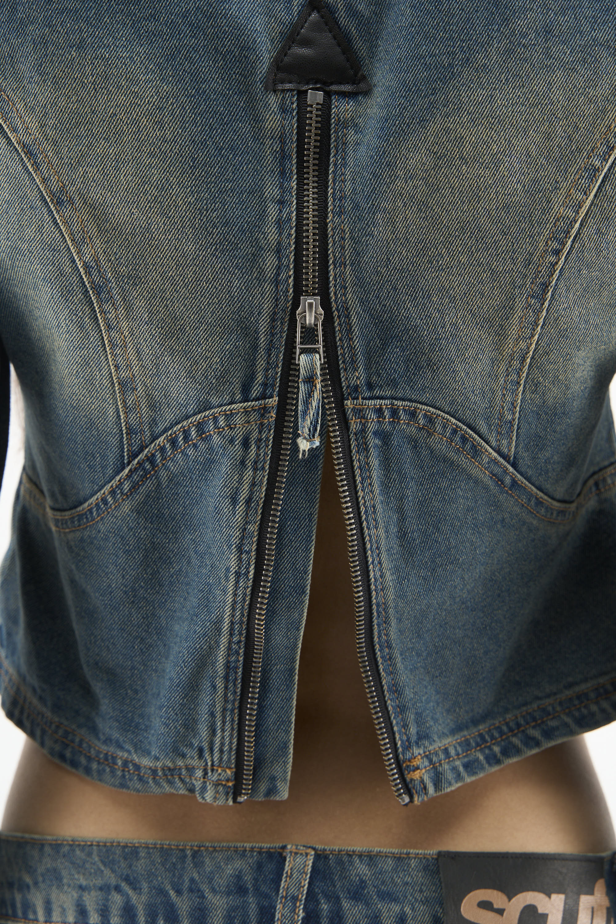 Marlen Washed Blue Jacket - Image 4