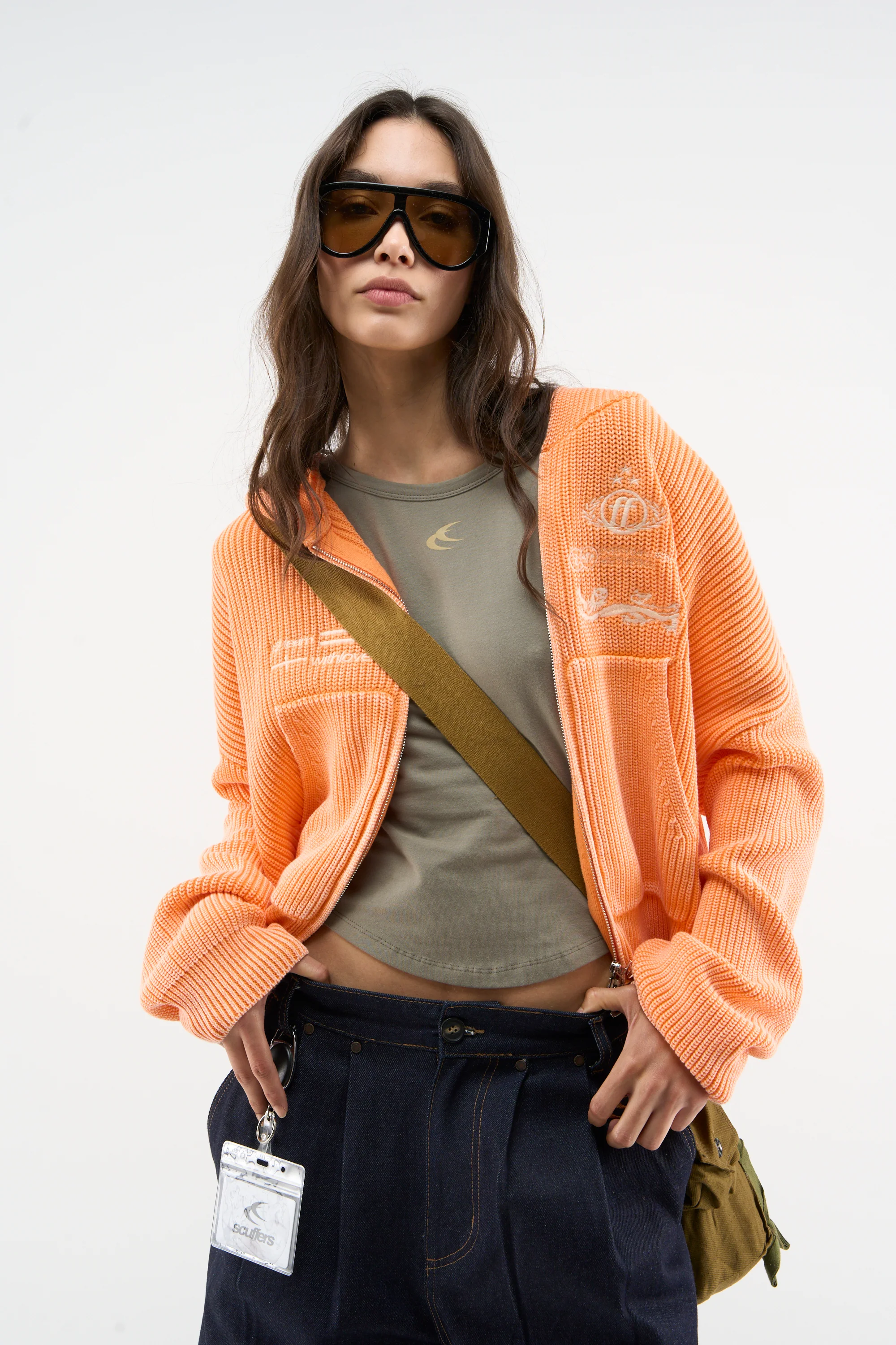 Mayor Orange Knit Zipper - Image 2