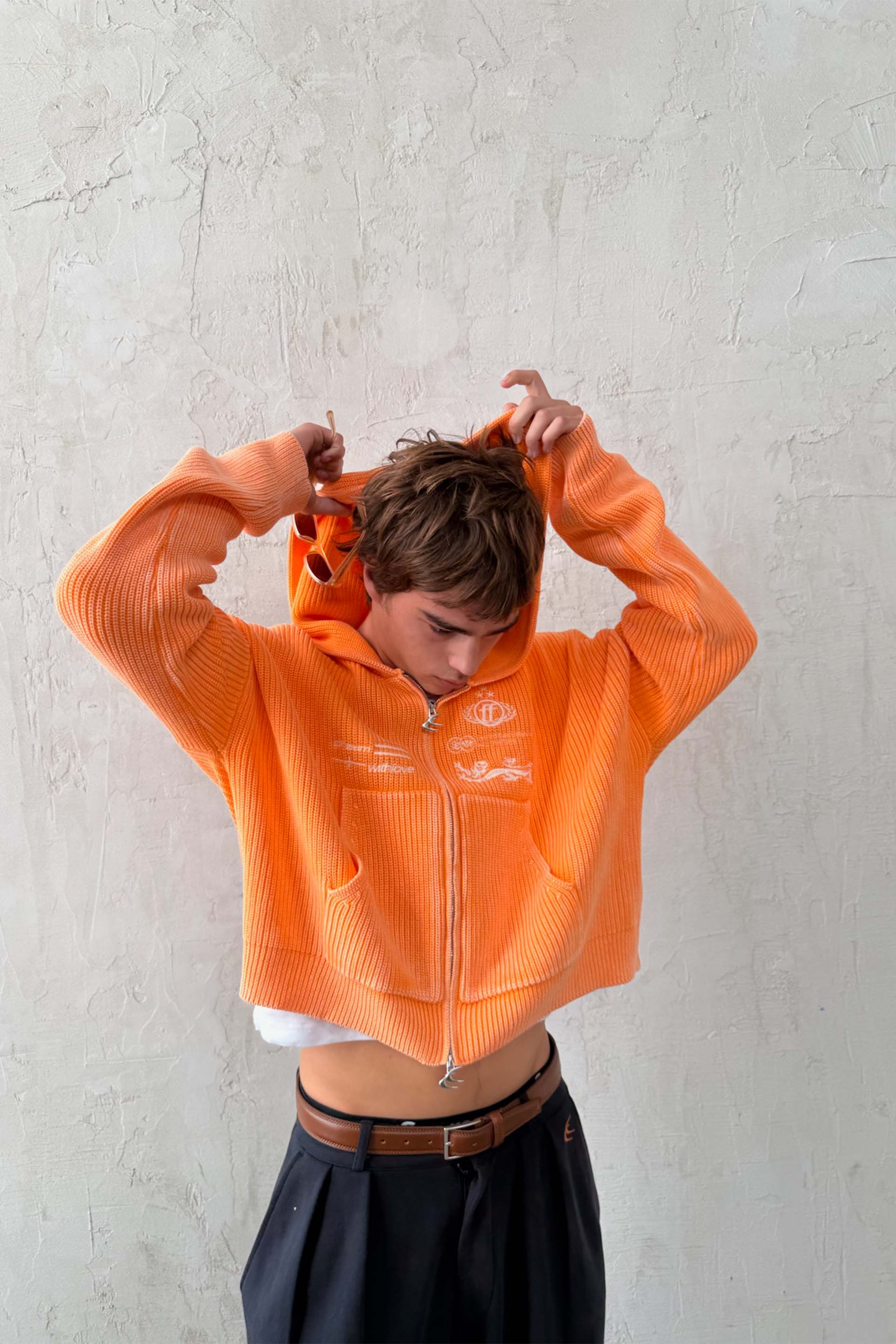 Mayor Orange Knit Zipper - Image 5