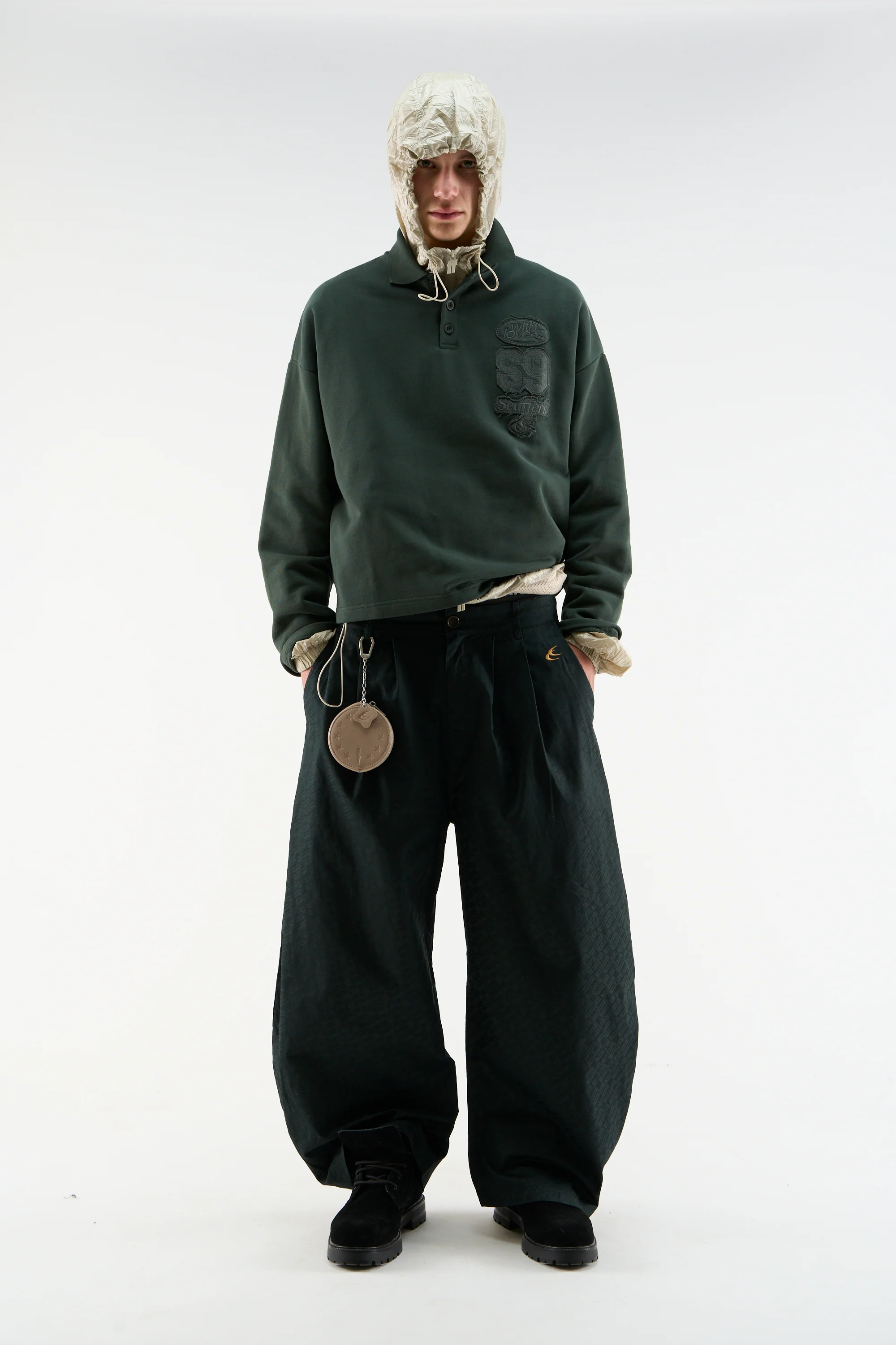 Monogram Shell Black Pants - Image 2
