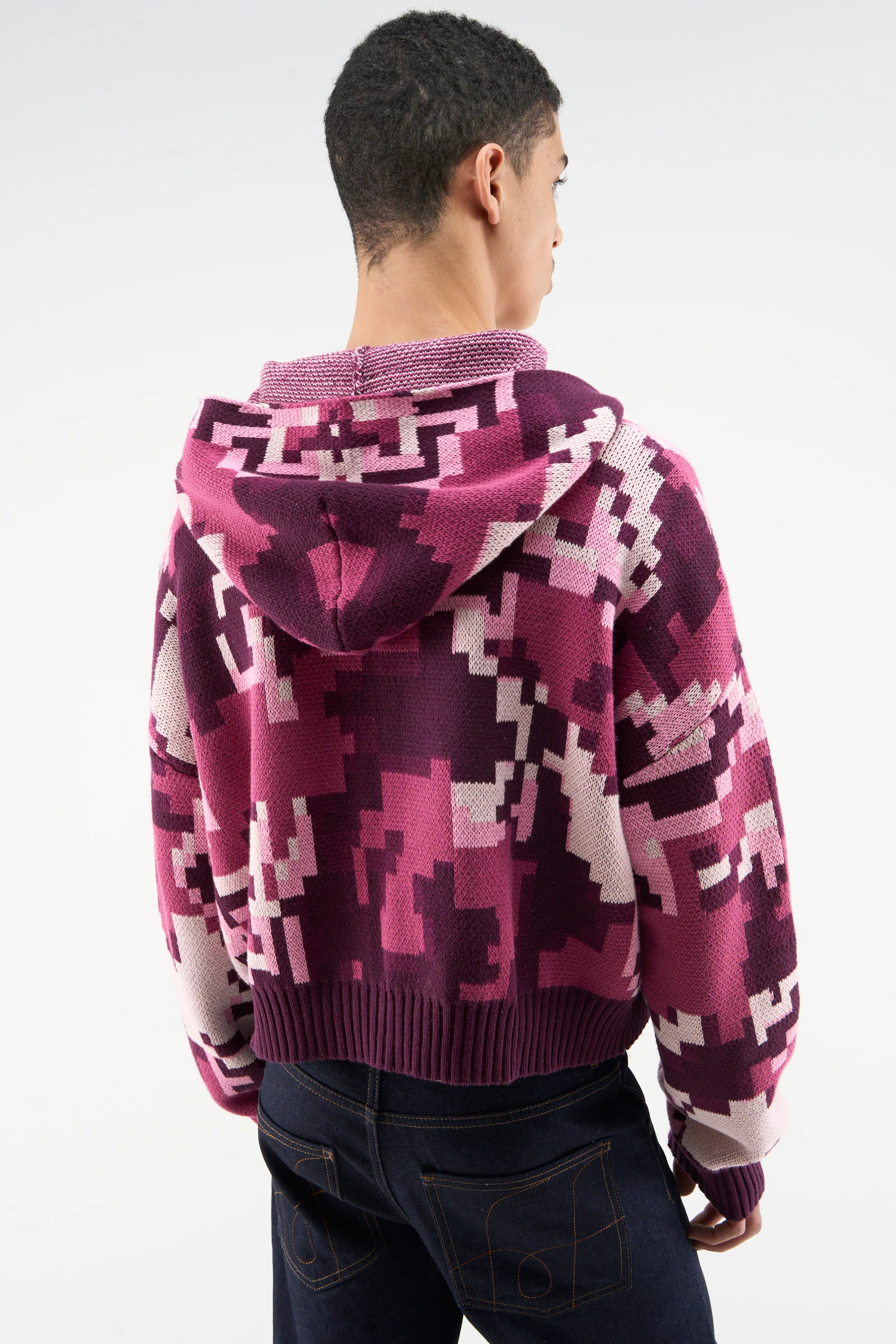 Mosaic Pink Knit Zipper - Image 3