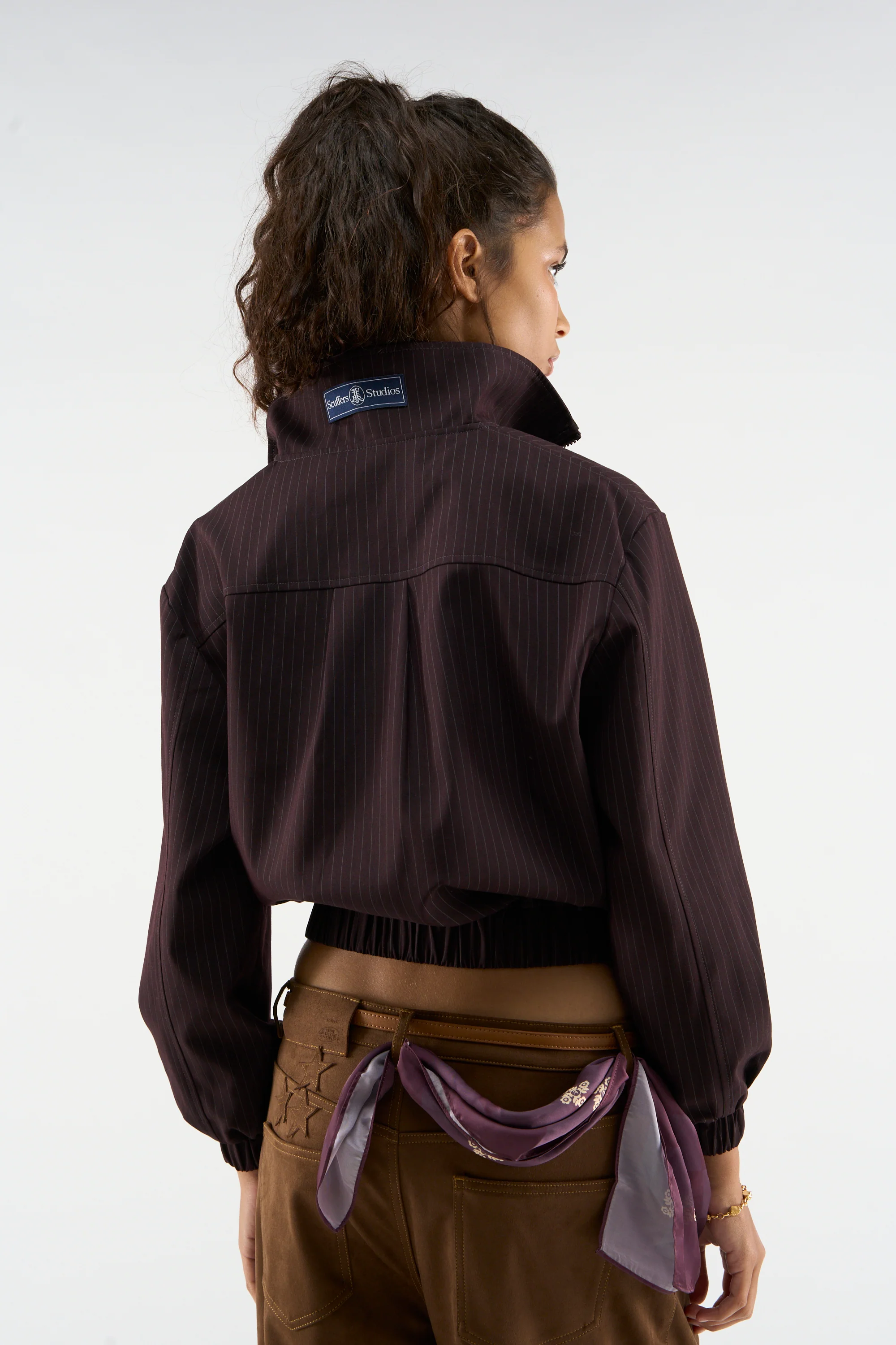 Nautica Burgundy Pinstripe Jacket - Image 3