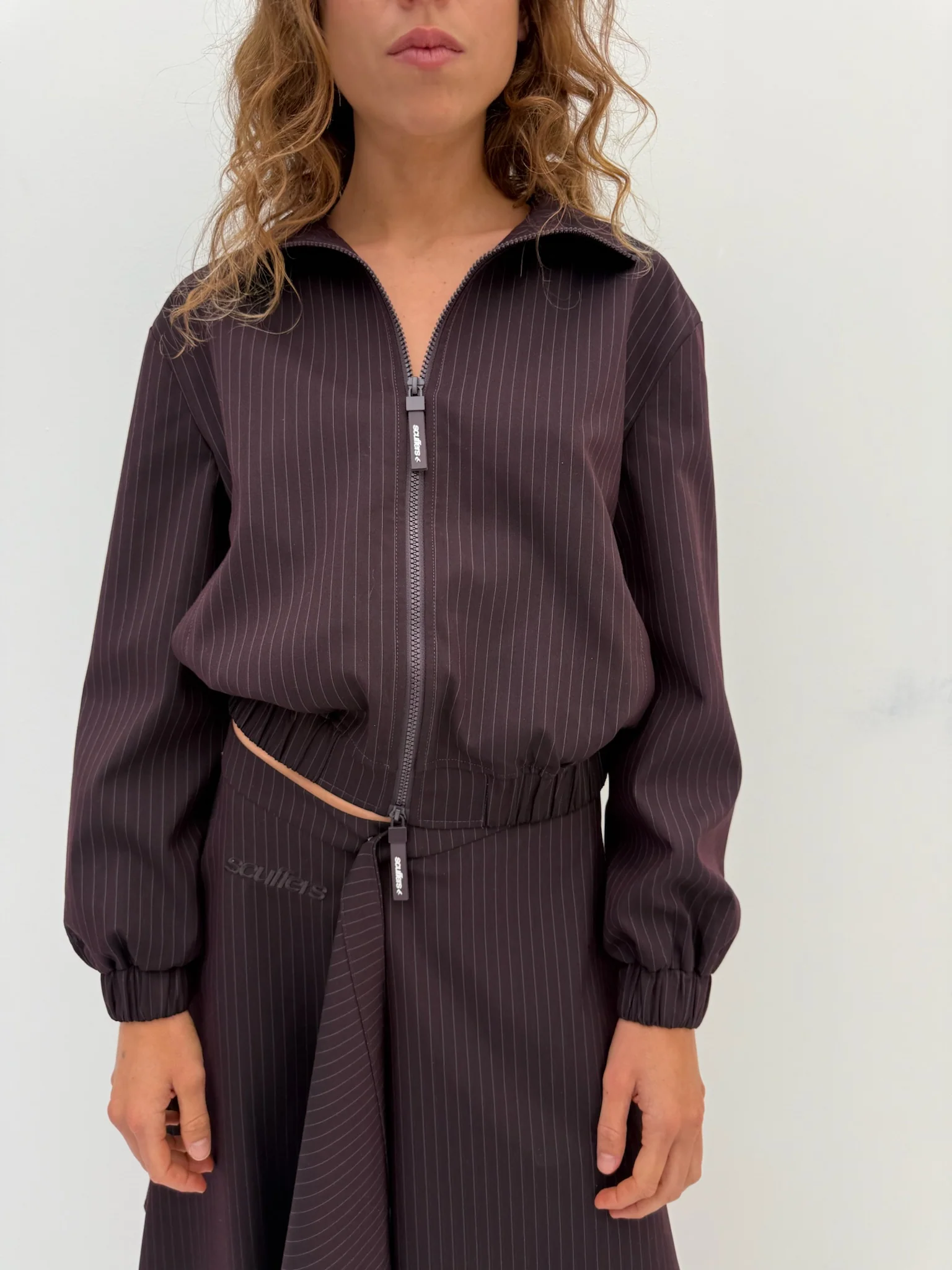 Nautica Burgundy Pinstripe Jacket - Image 6