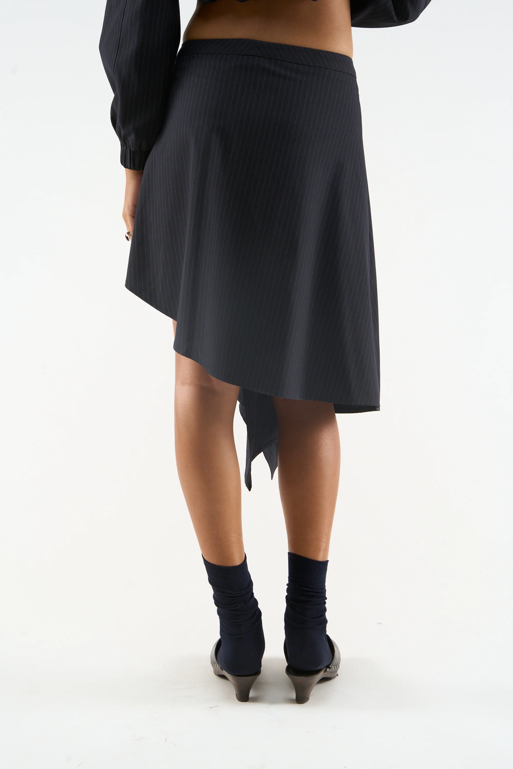 Nautica Navy Pinstripe Skirt - Image 4