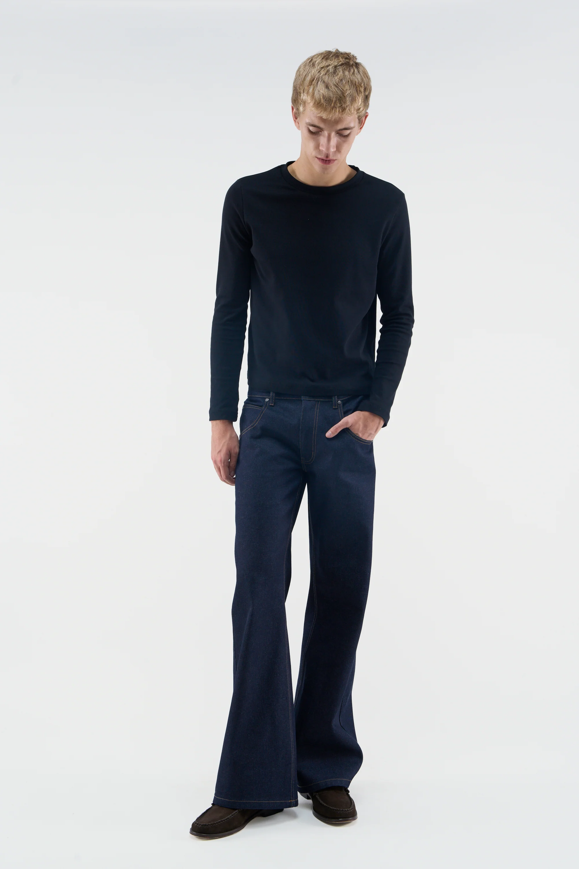 New Flared Denim Pants - Image 3