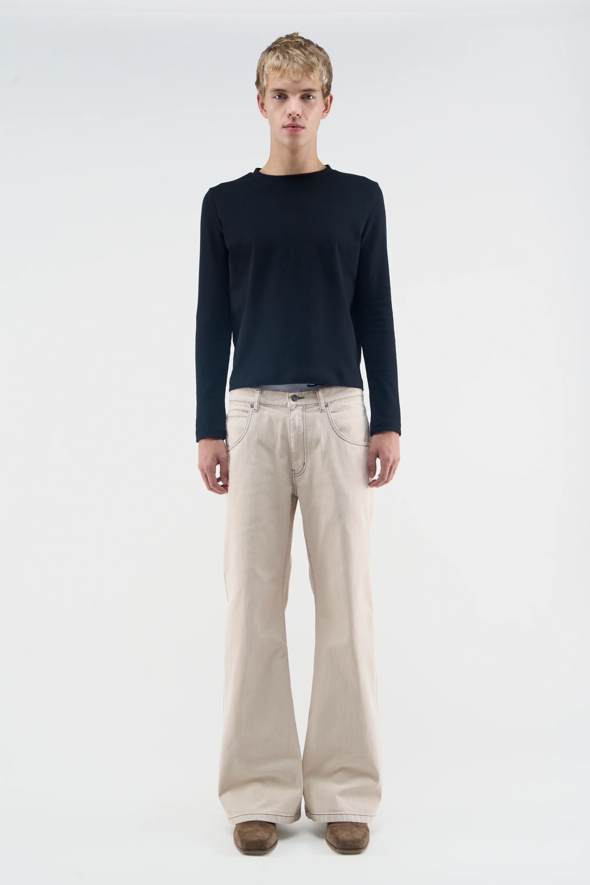 New Flared Ecru Pants - Image 2