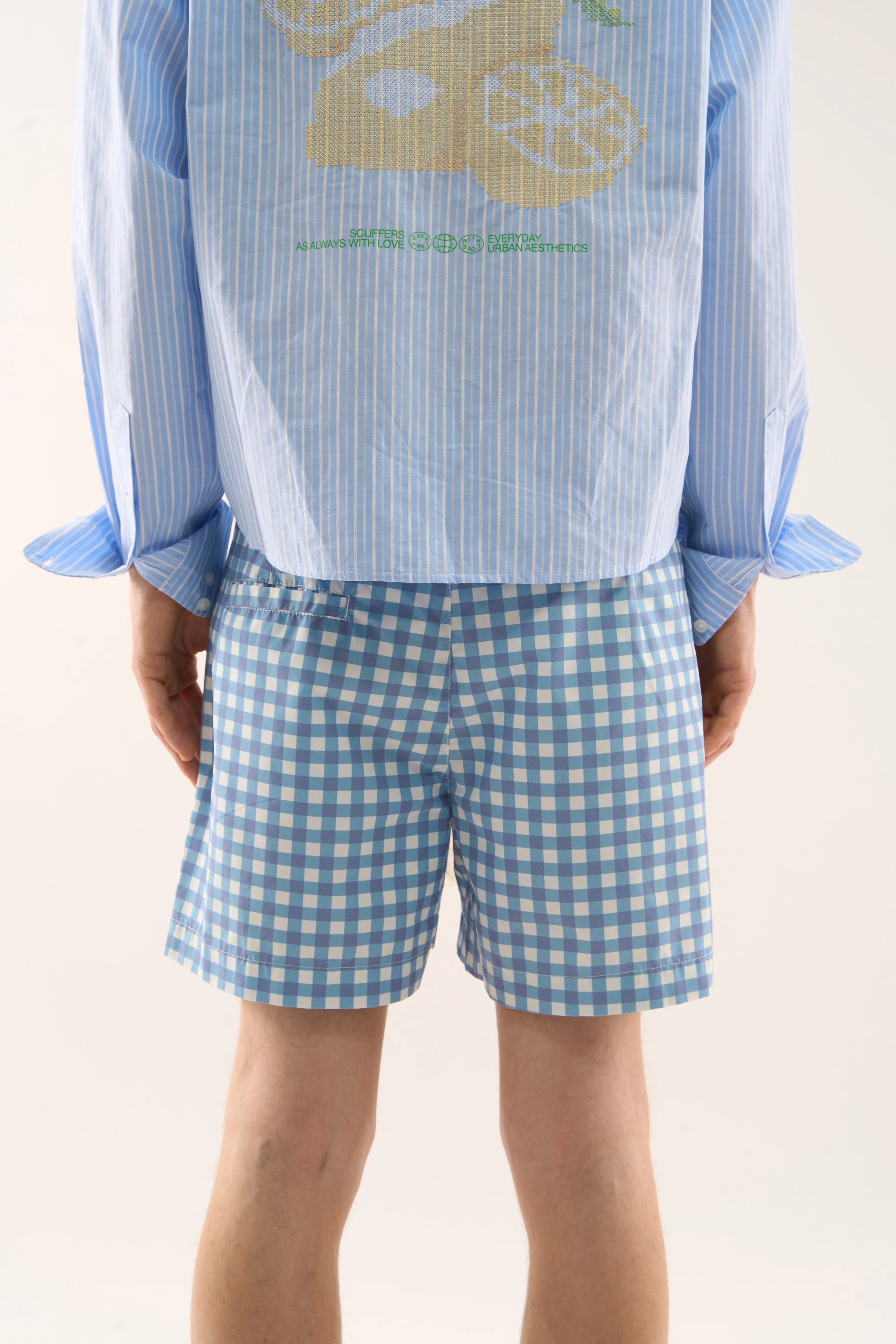 New Ibiza Checkered Blue Swimpants - Image 4