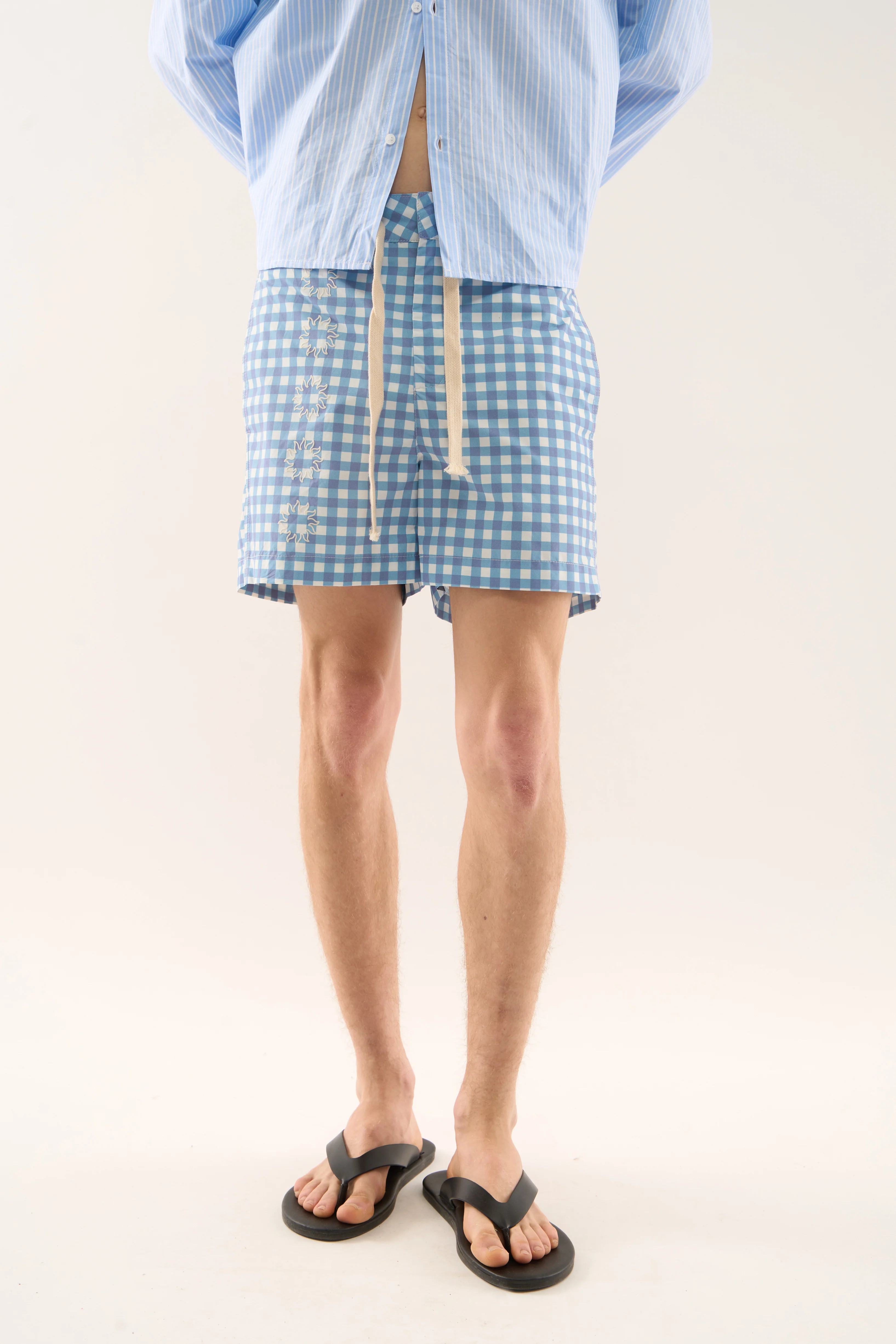 New Ibiza Checkered Blue Swimpants - Image 5