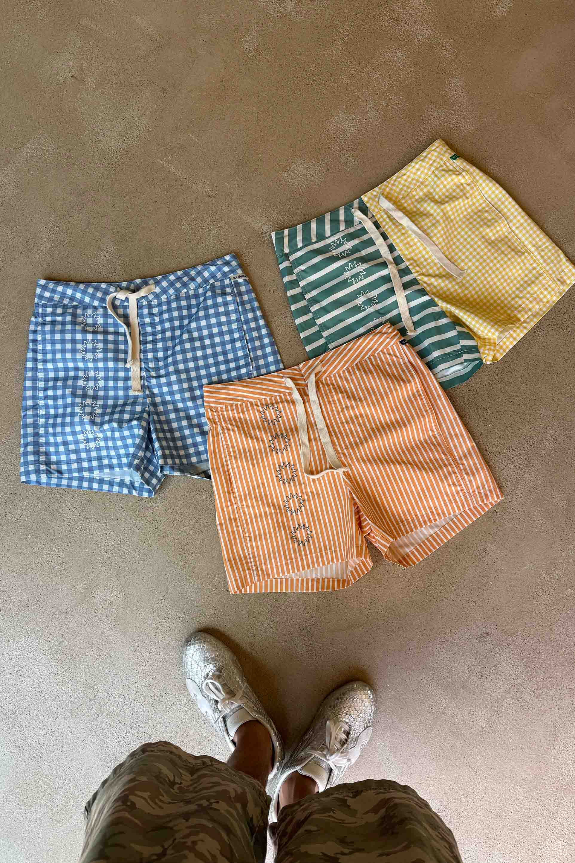 New Ibiza Checkered Blue Swimpants - Image 9