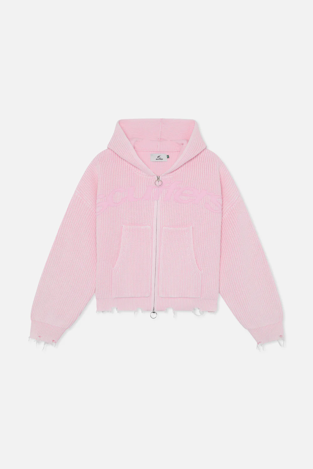 New Light Pink Buzz Knit Zipper - Image 4