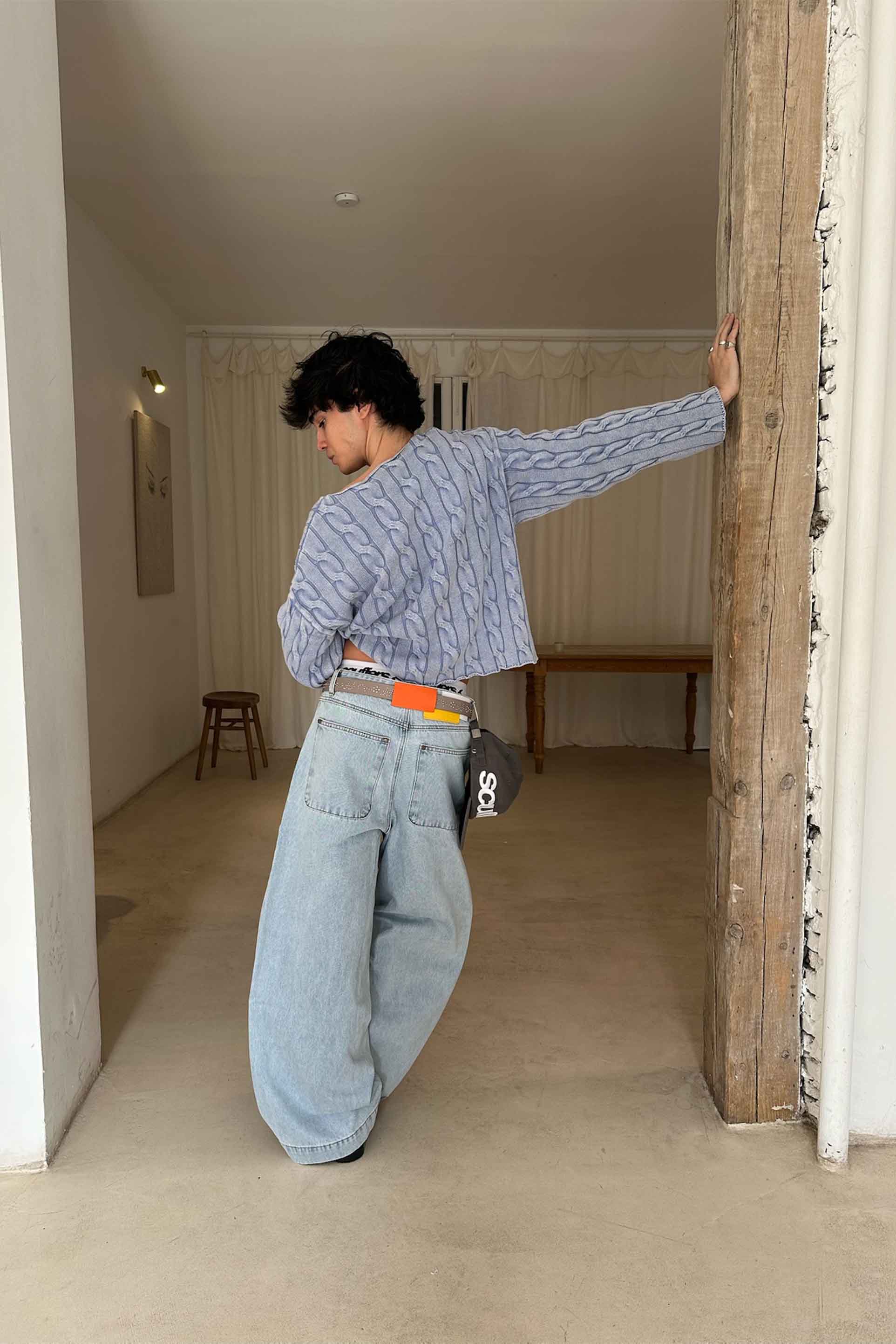 New Trench Blue Knit - Image 3