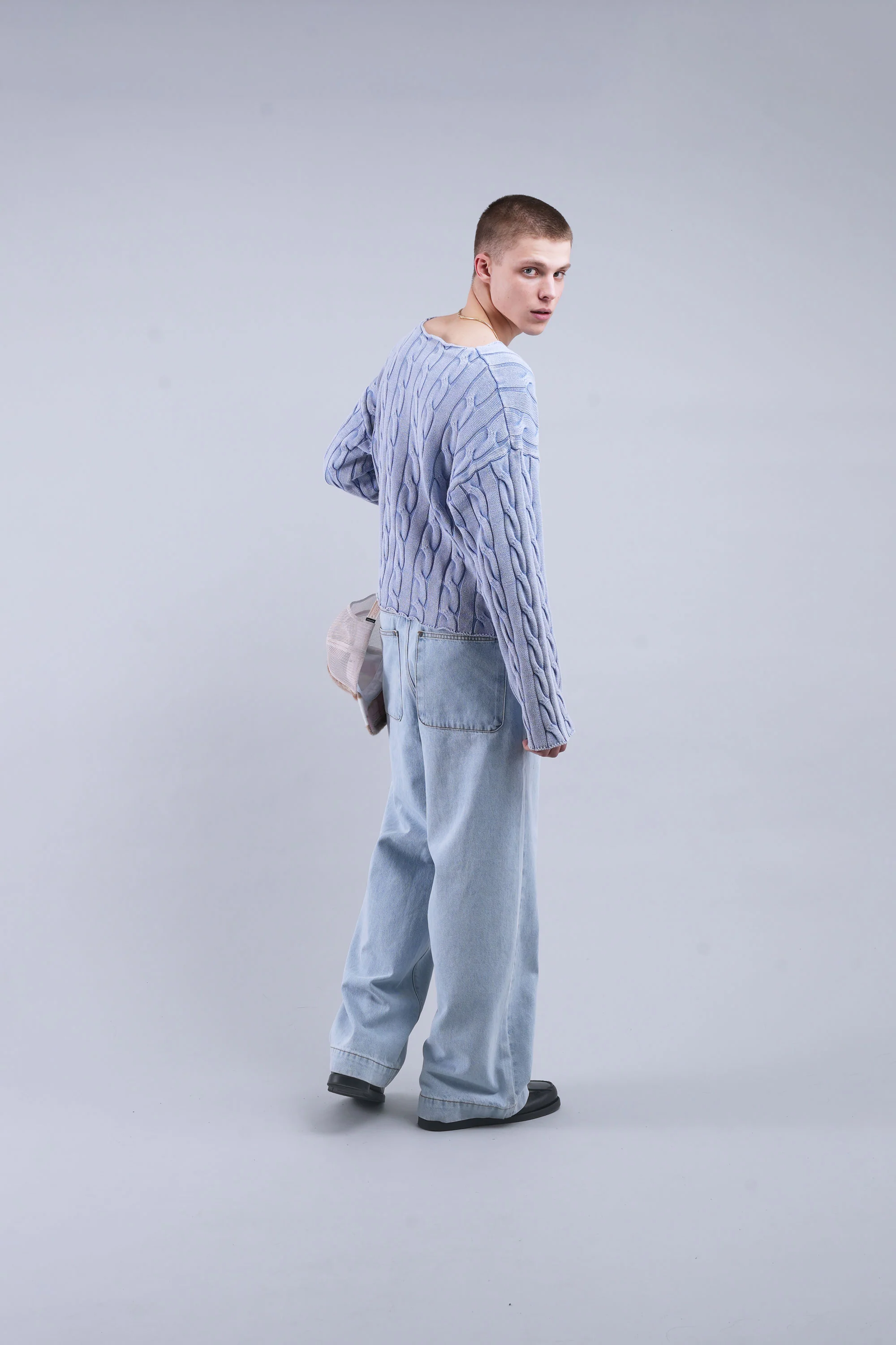 New Trench Blue Knit - Image 8