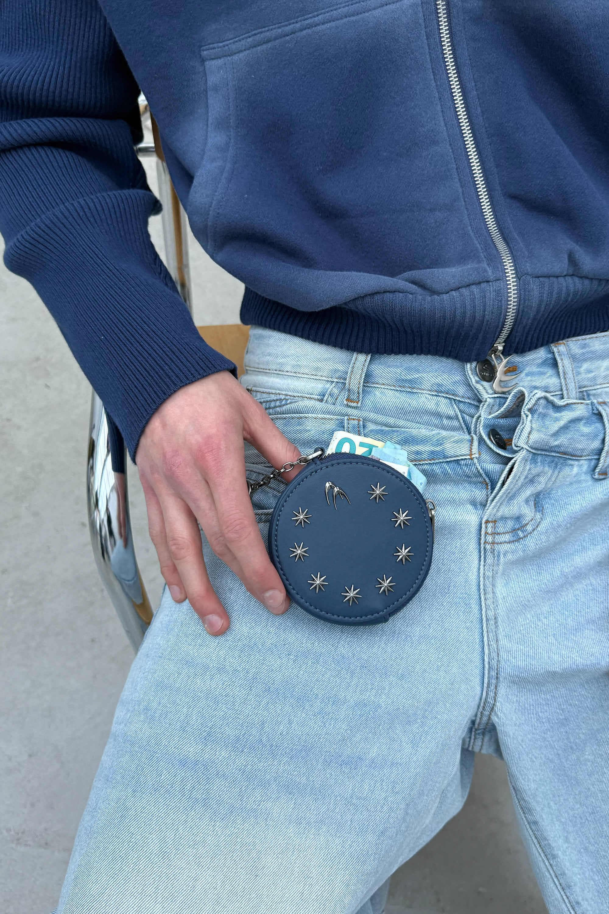 Night Blue Keychain Wallet - Image 4