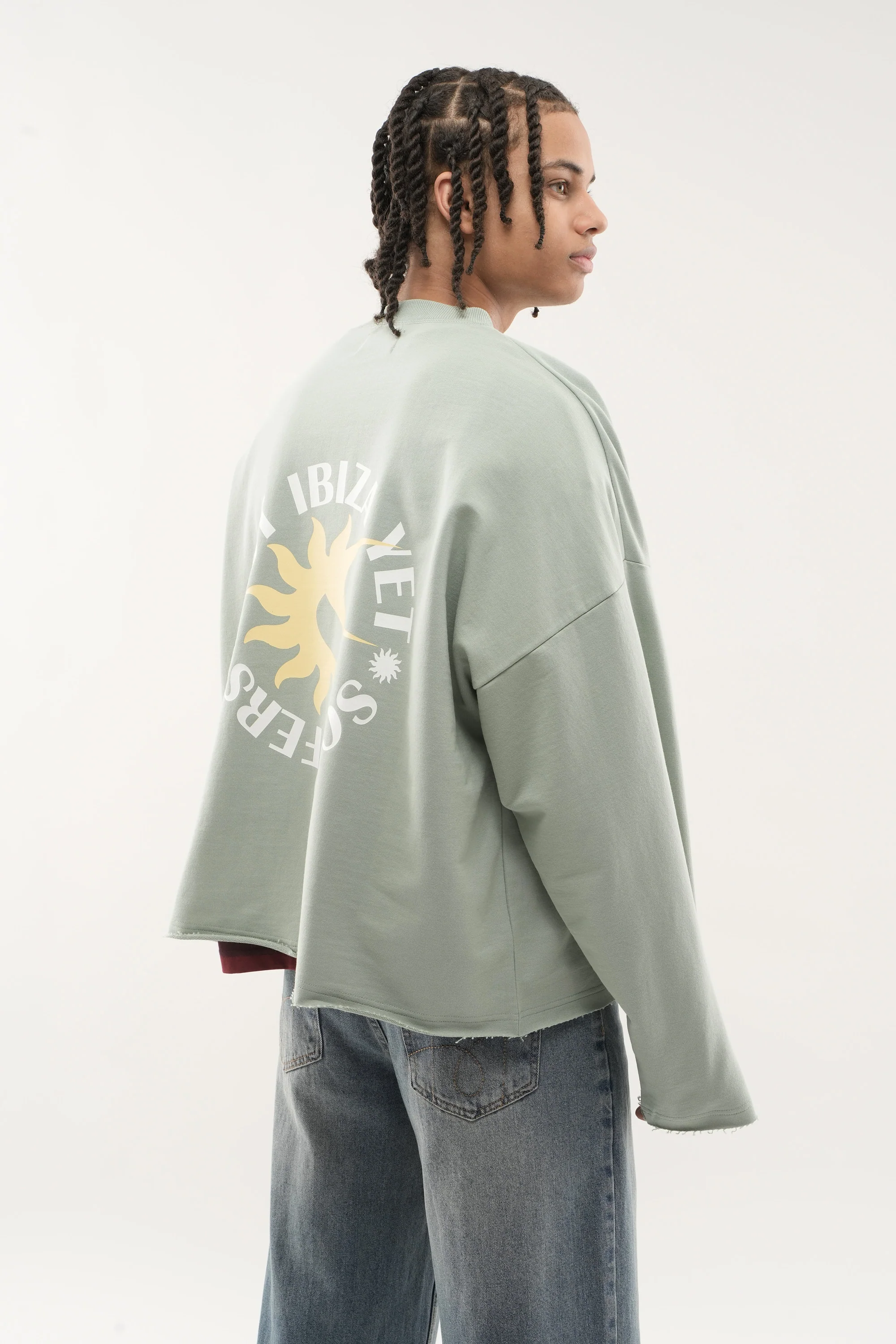 Not Ibiza Again Light Green Sweatshirt - Image 5